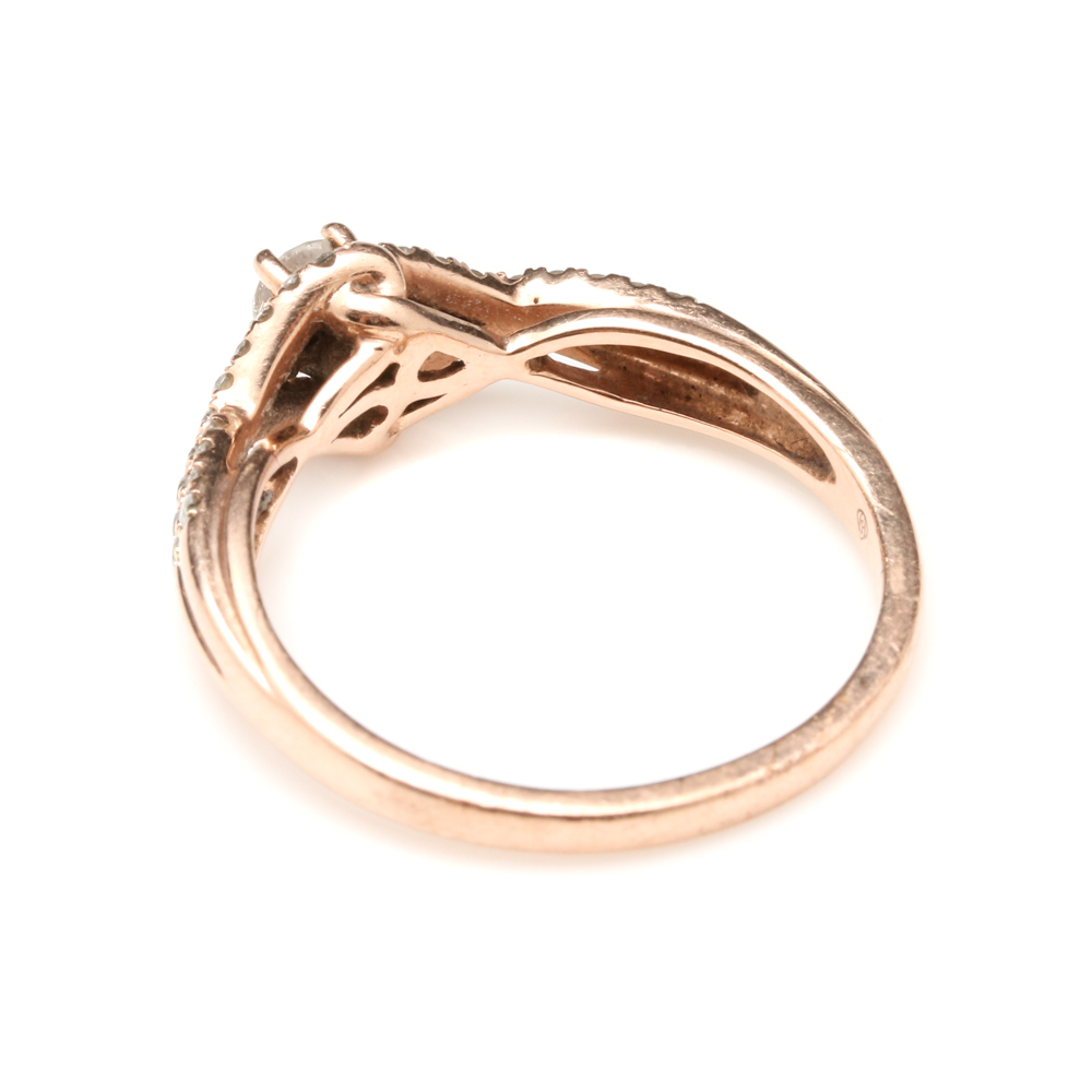 10K Rose Gold Diamond Ring