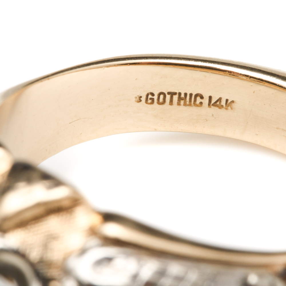 14K Yellow Gold 0.75 CT Diamond Scottish Rite 32nd Degree Ring