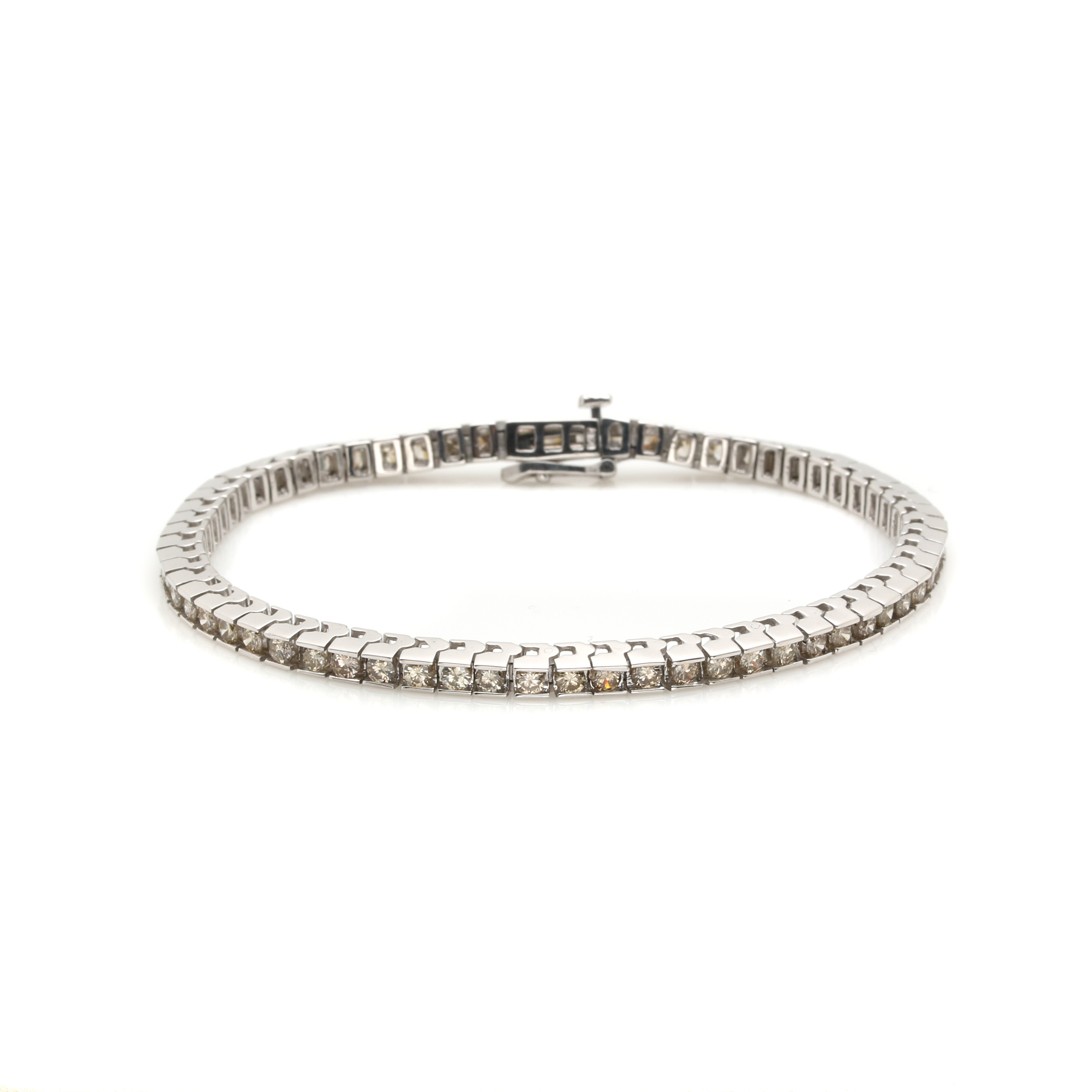 14K White Gold 2.55 CTW Diamond Tennis Bracelet