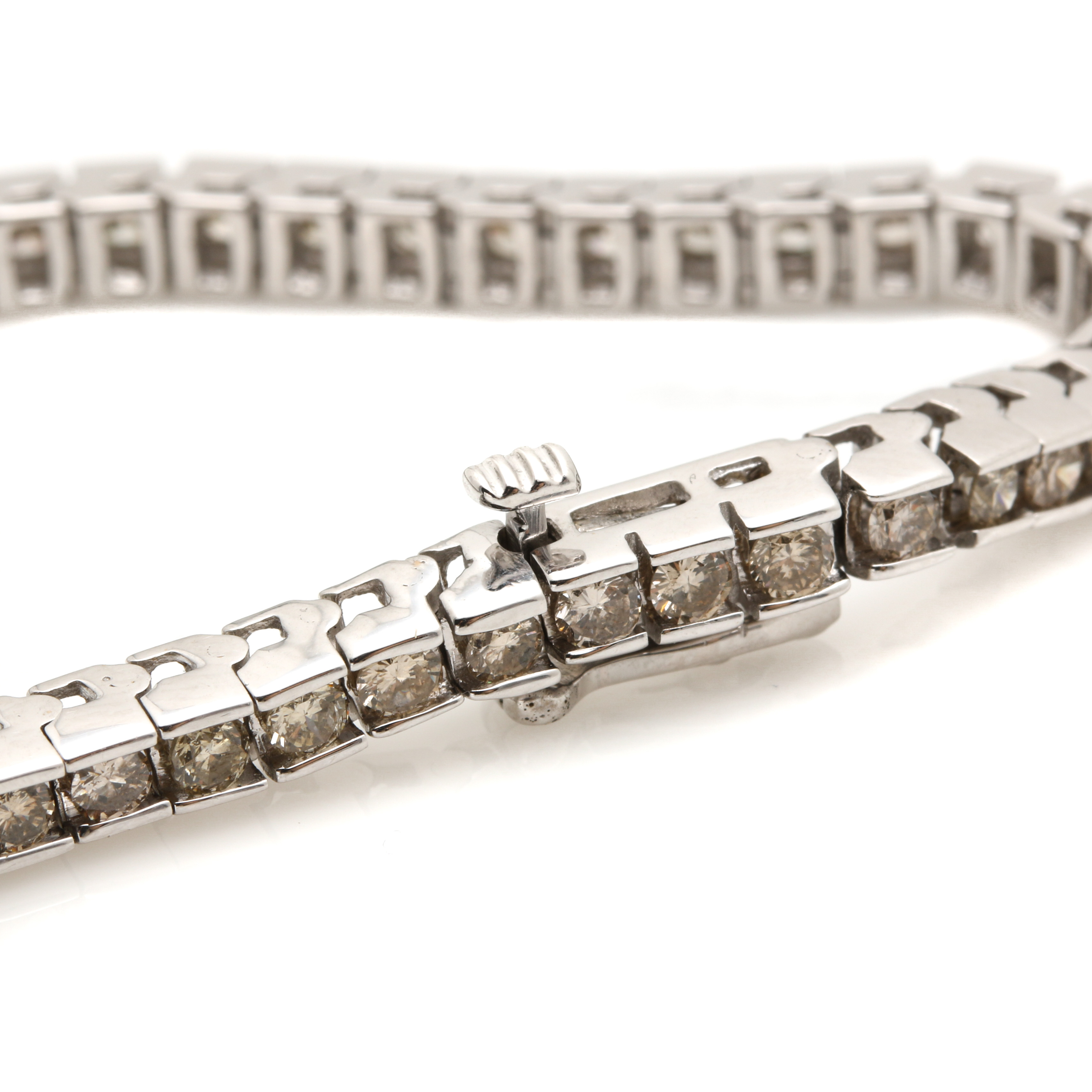 14K White Gold 2.55 CTW Diamond Tennis Bracelet