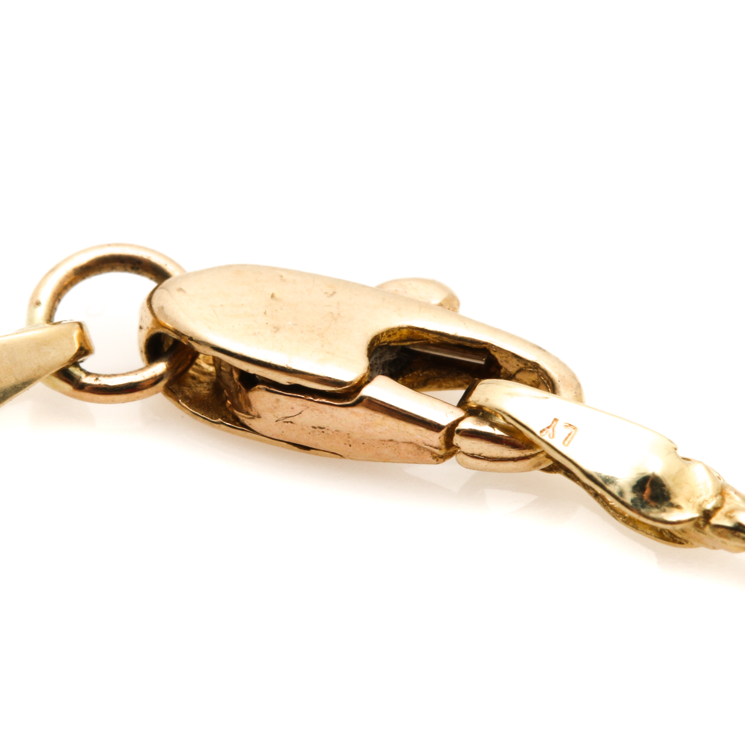 14K Yellow Gold Diamond Pendant Necklace