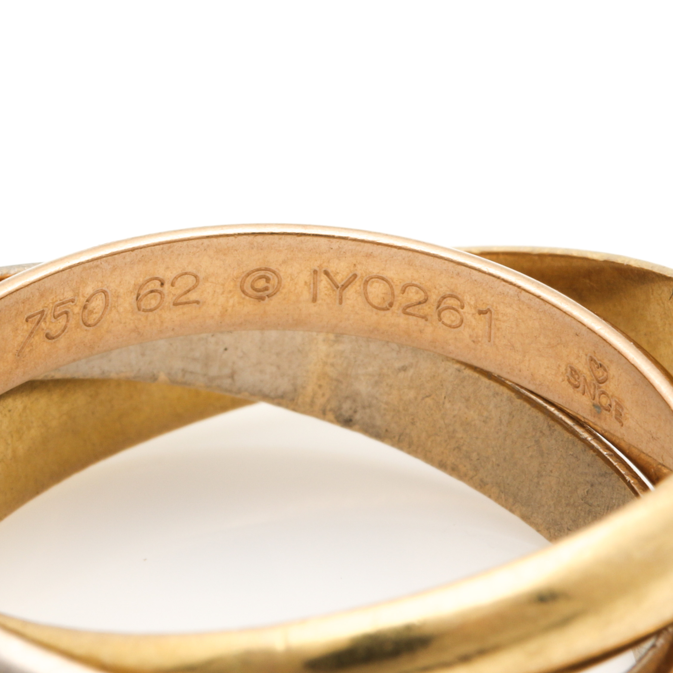 "Trinity De Cartier" Tri Gold Rolling Ring