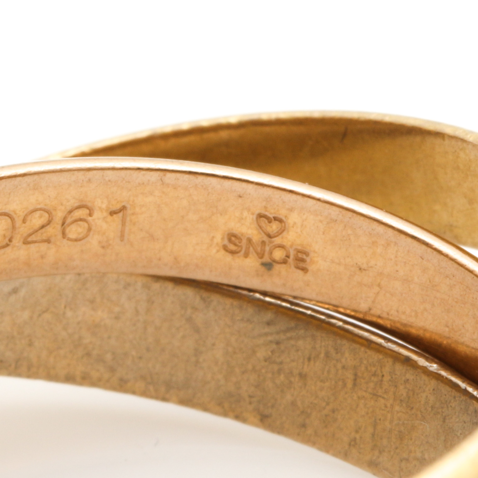 "Trinity De Cartier" Tri Gold Rolling Ring