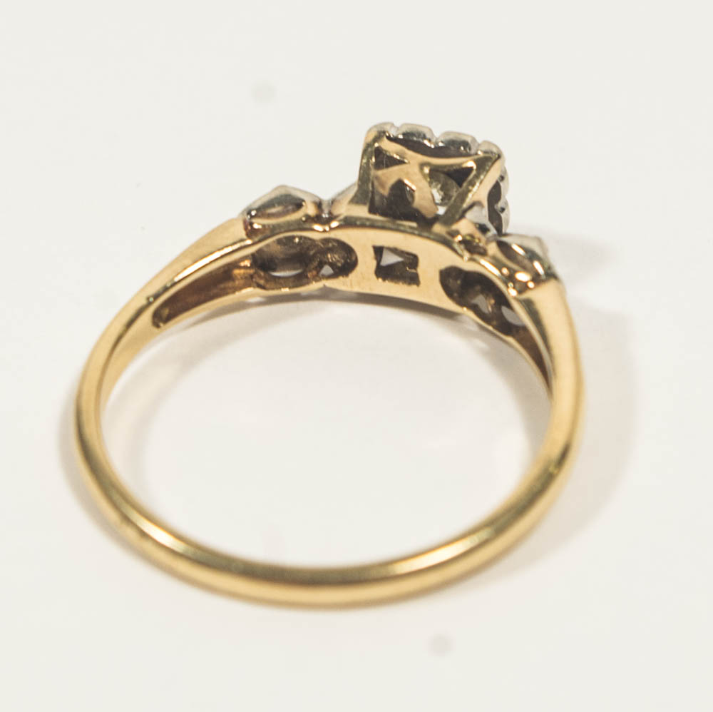 14K Yellow Gold & Diamond Bridal Set