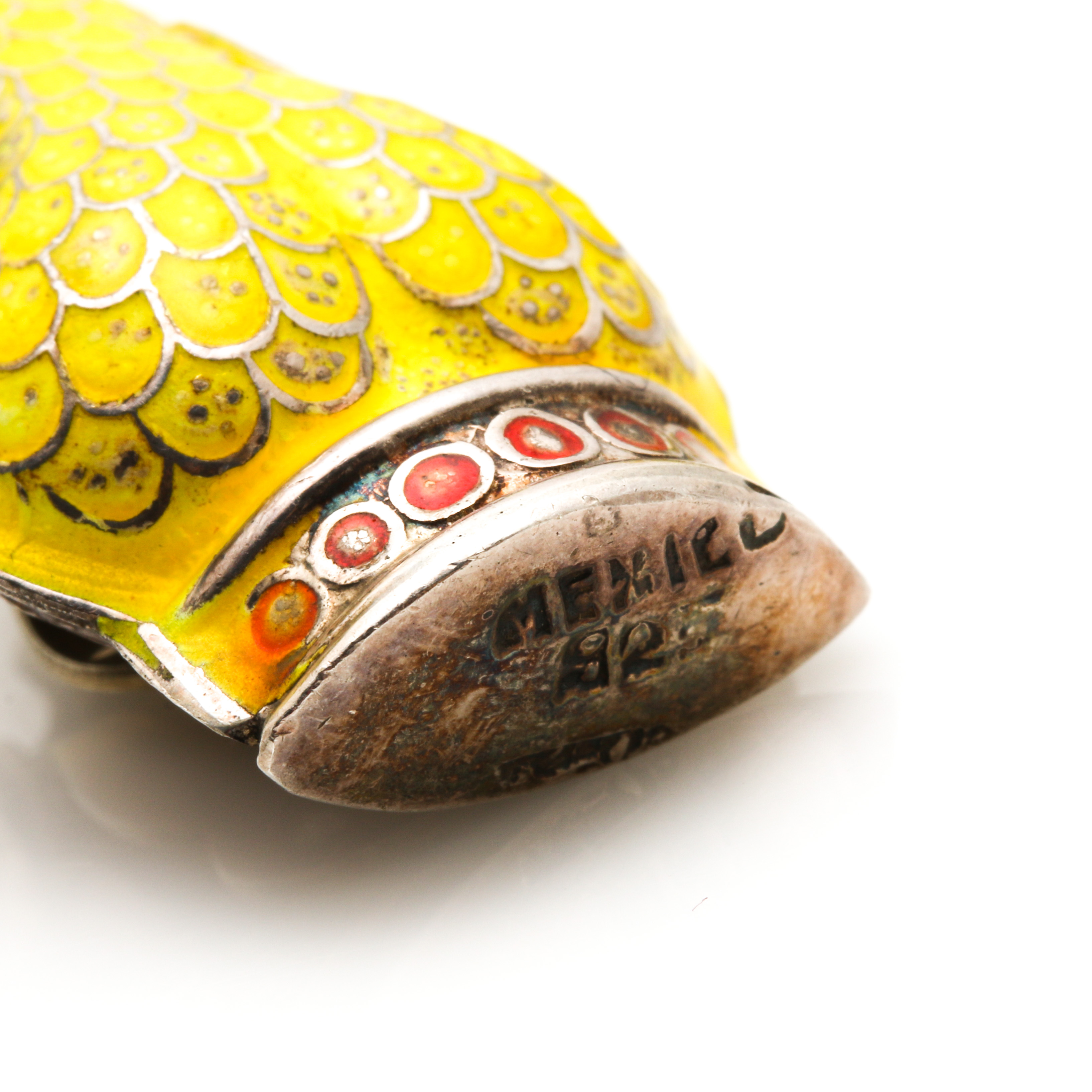 Sterling Silver Enamel Articulated Snake Bracelet and Clip On Earrings