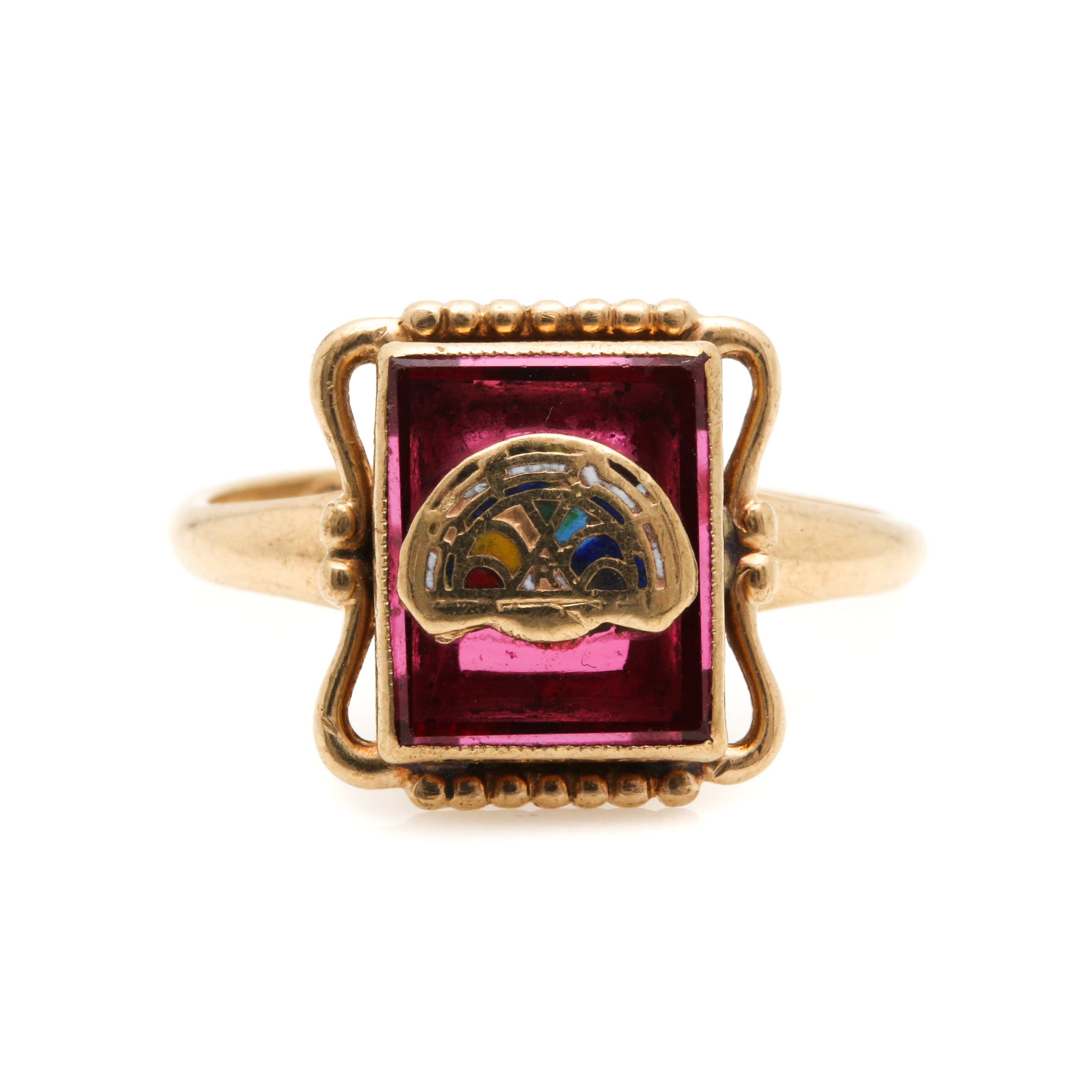 10K Yellow Gold Ruby Ring