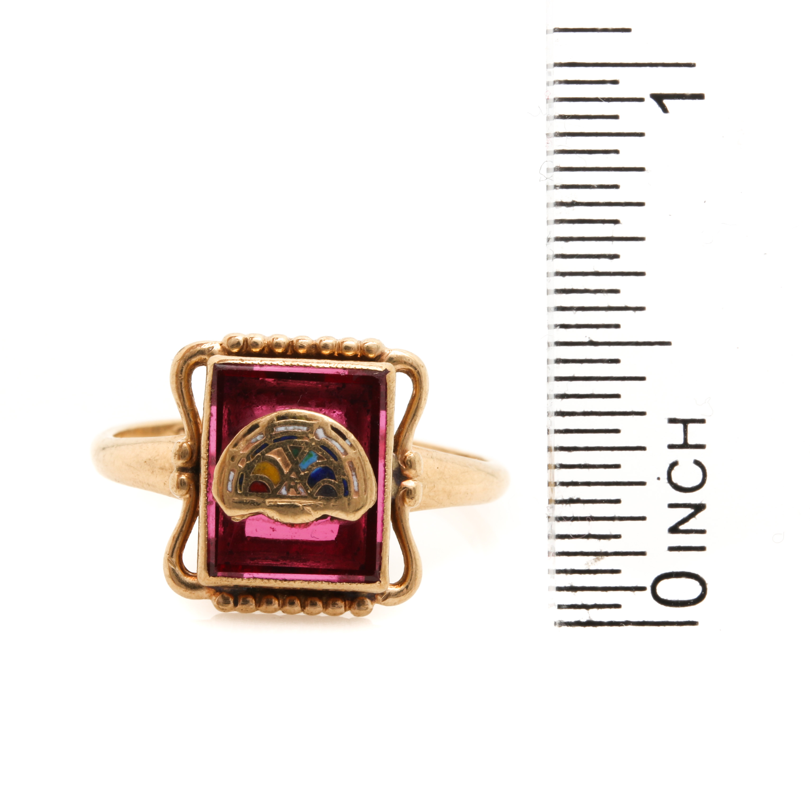 10K Yellow Gold Ruby Ring