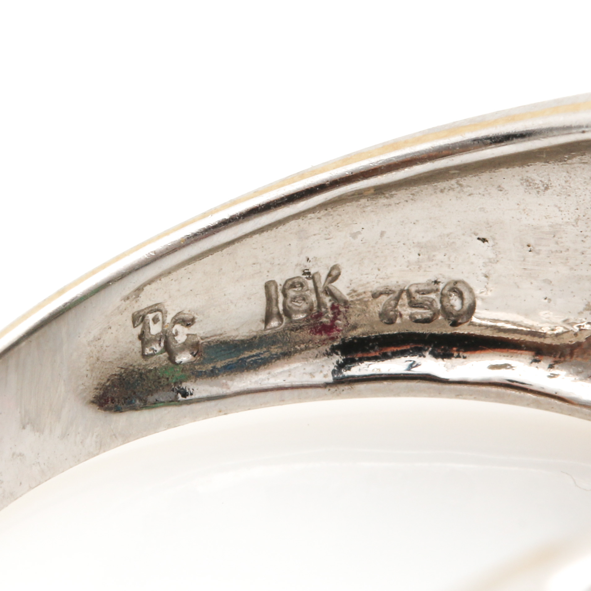 18K White Gold Gemstone and Diamond Harlequin Ring