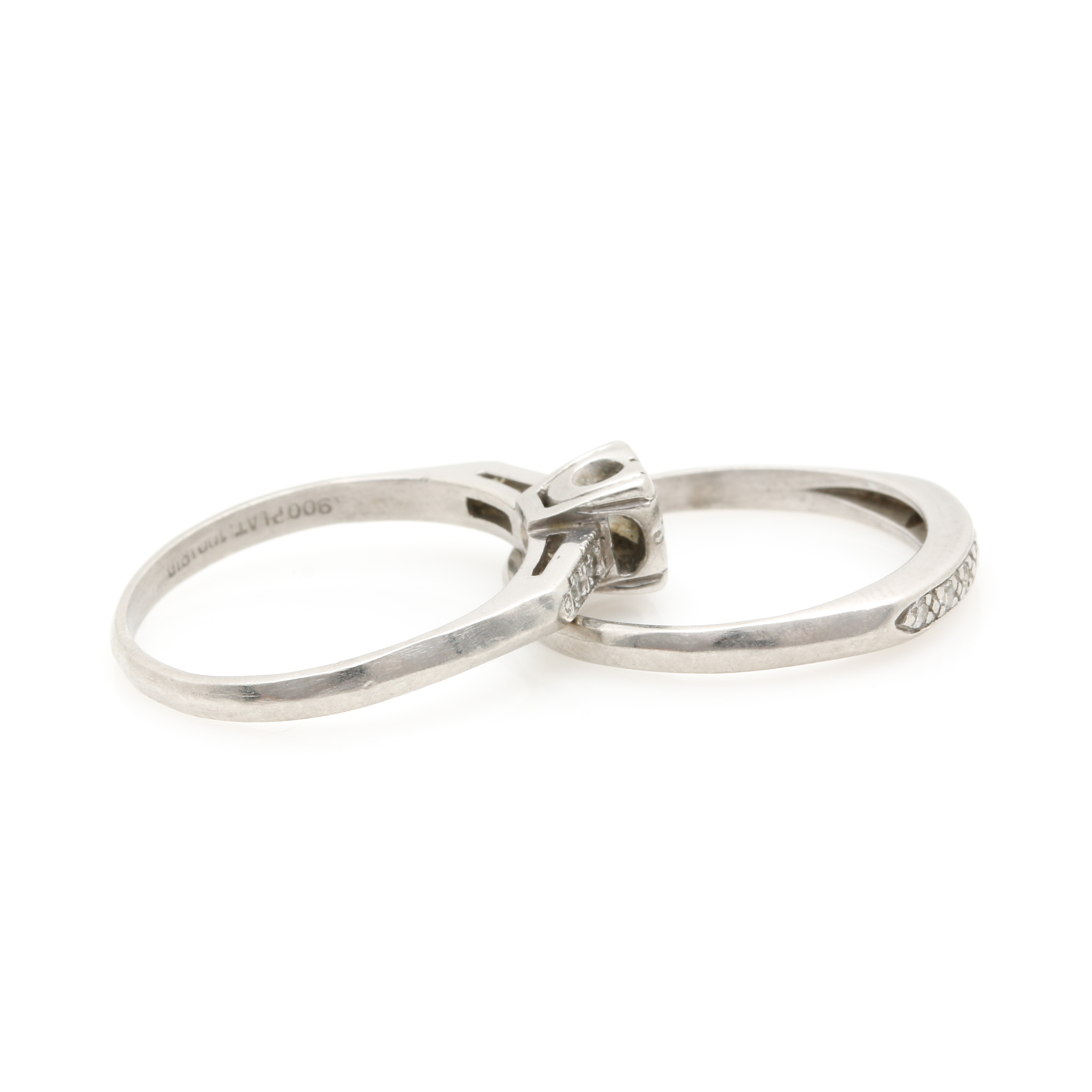 Platinum Diamond Wedding Ring Set