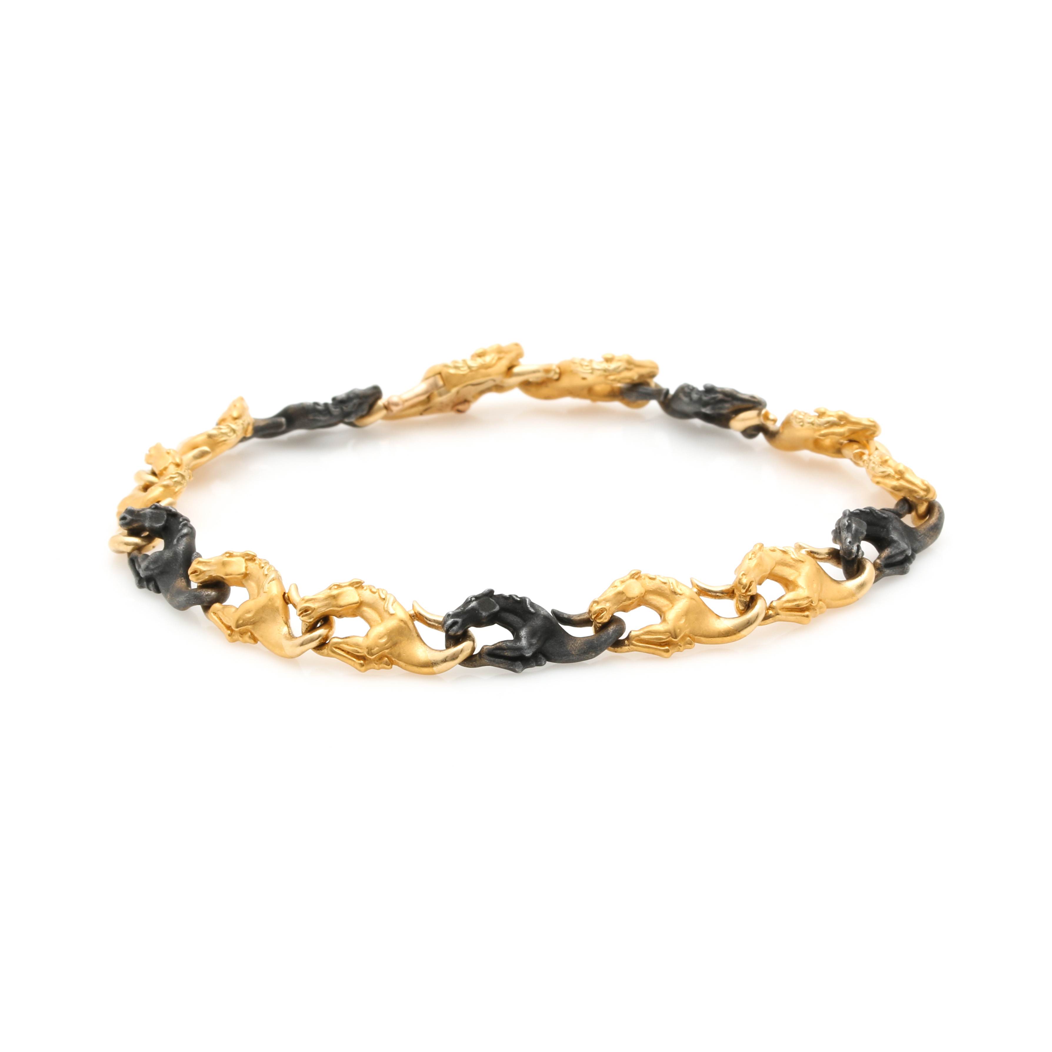 Carrera Y Carrera 18K Yellow Gold Horse Link Bracelet