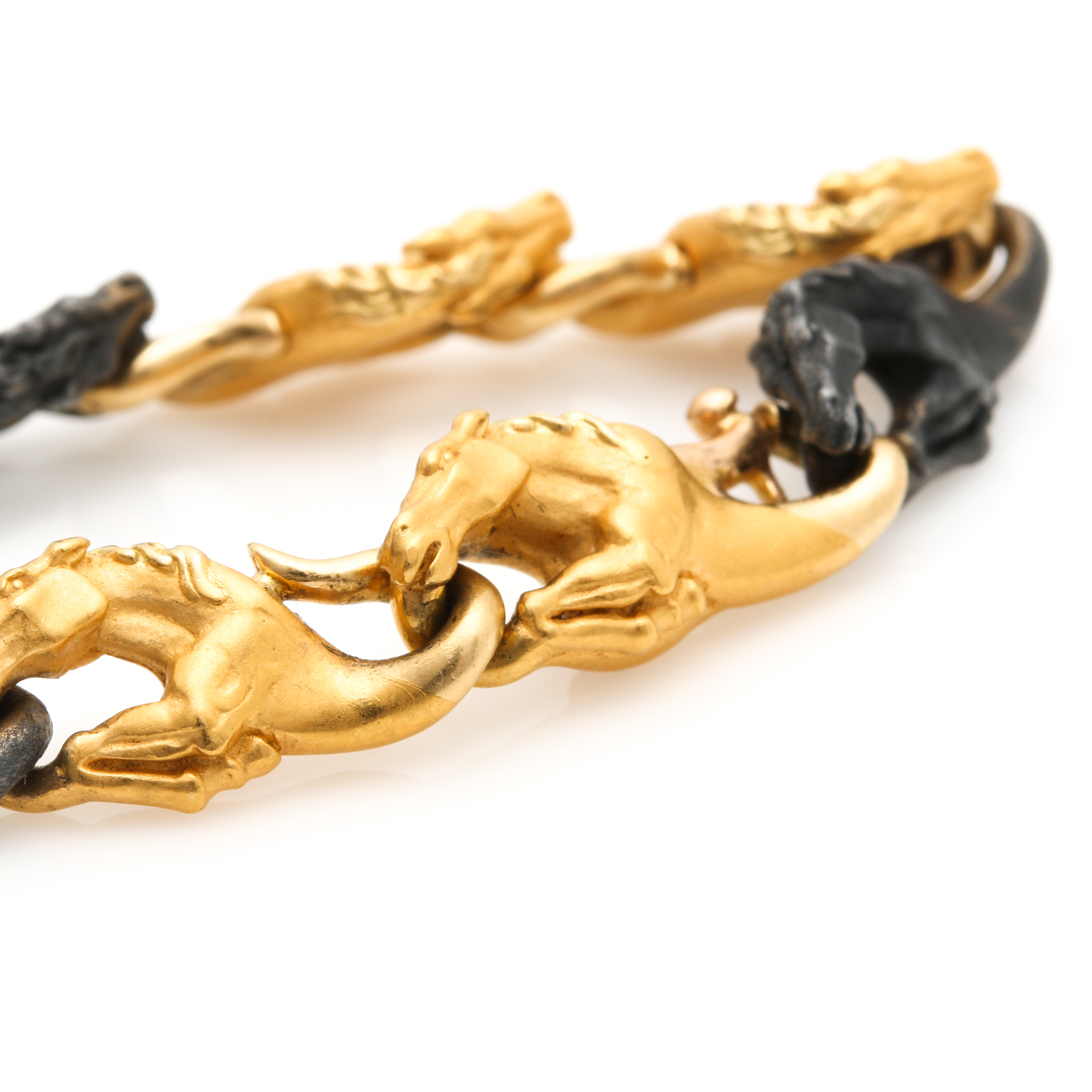 Carrera Y Carrera 18K Yellow Gold Horse Link Bracelet