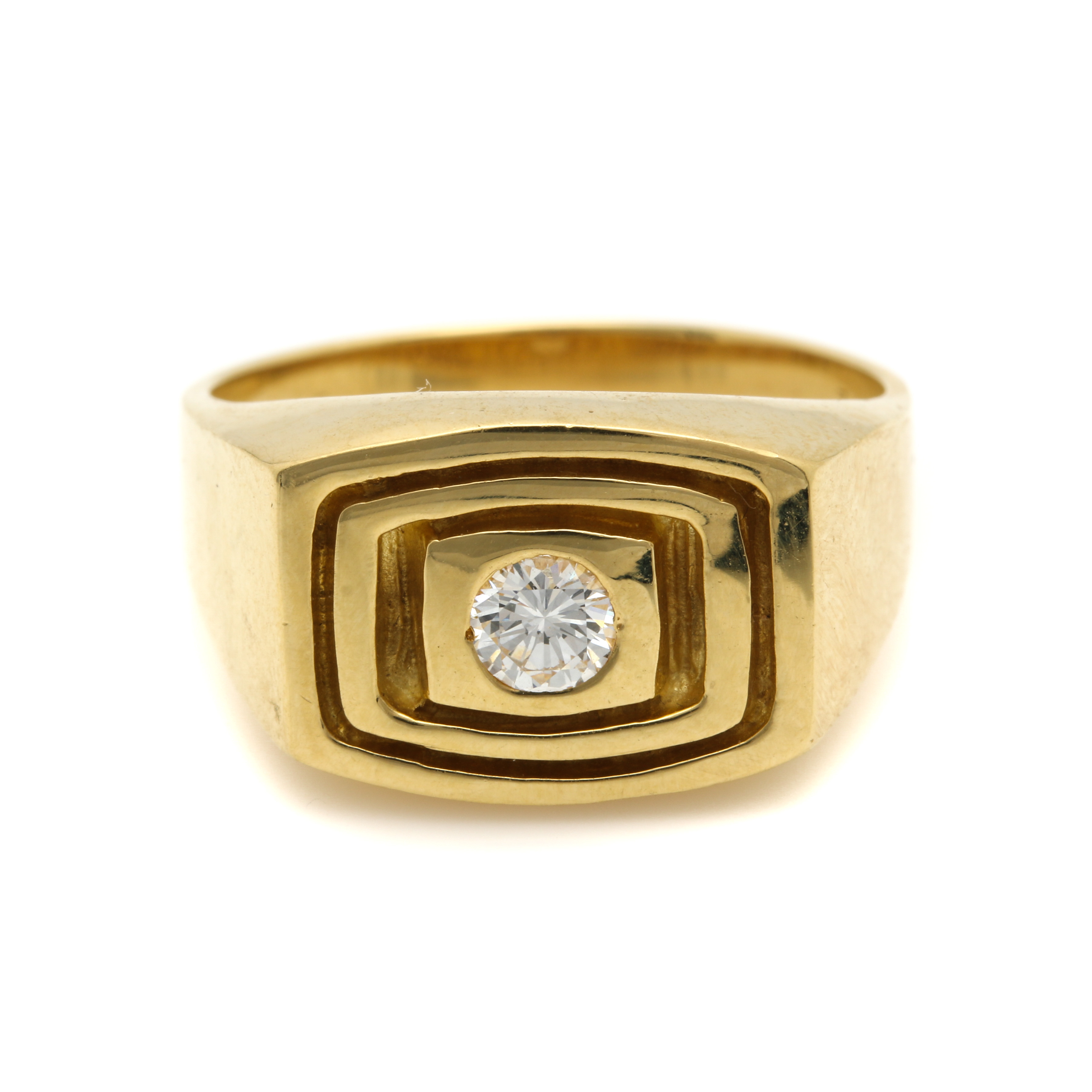 18K Yellow Gold Diamond Ring