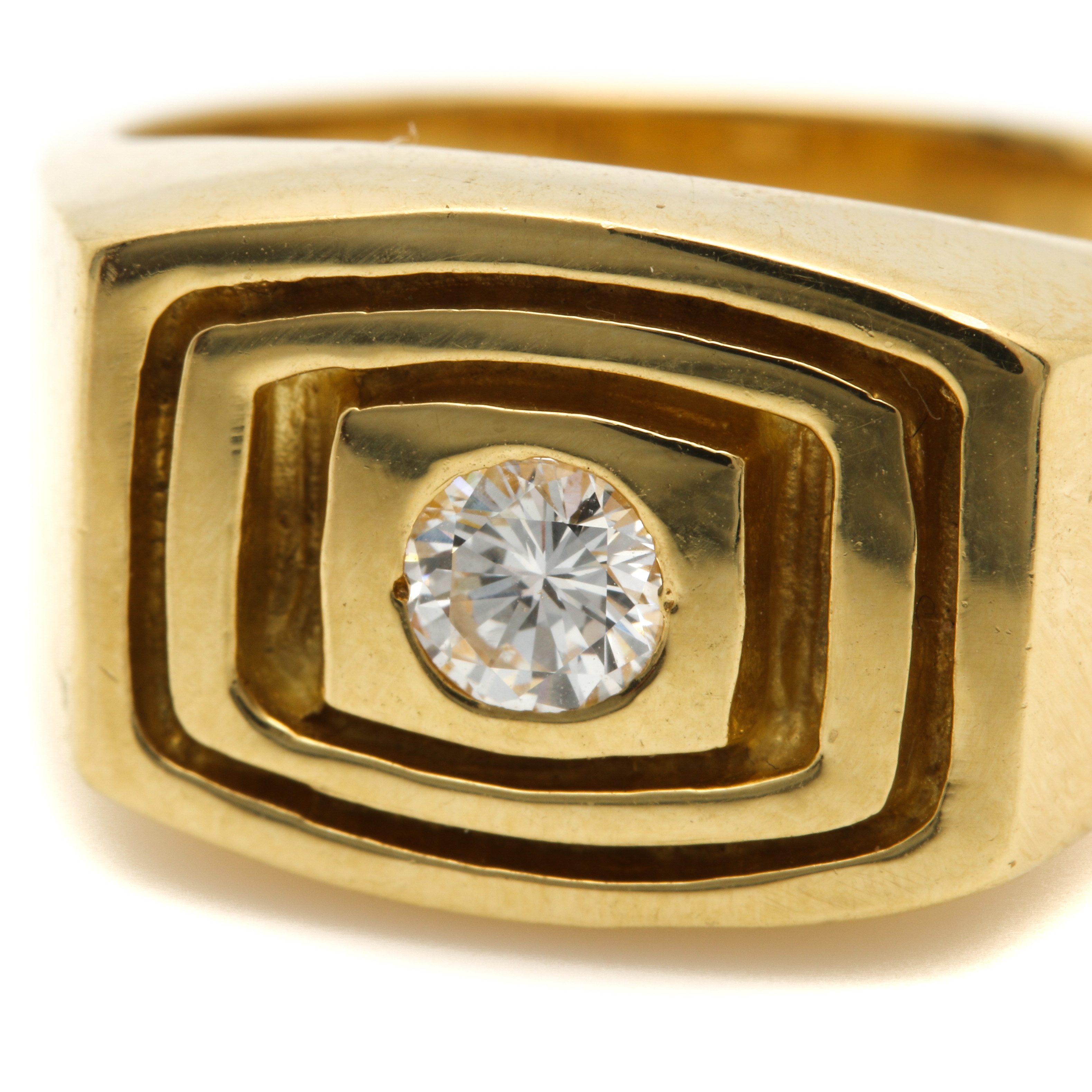 18K Yellow Gold Diamond Ring