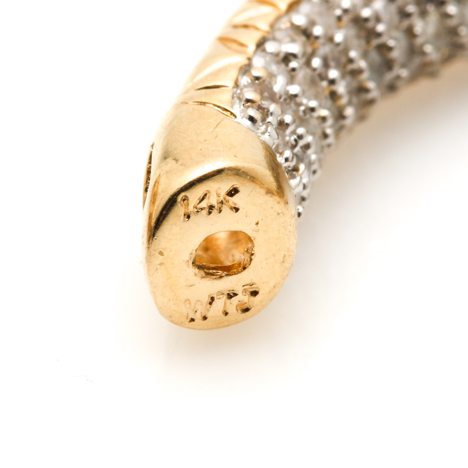 14K Yellow Gold 3.00 CTW Pavé Diamond Hoop Earrings