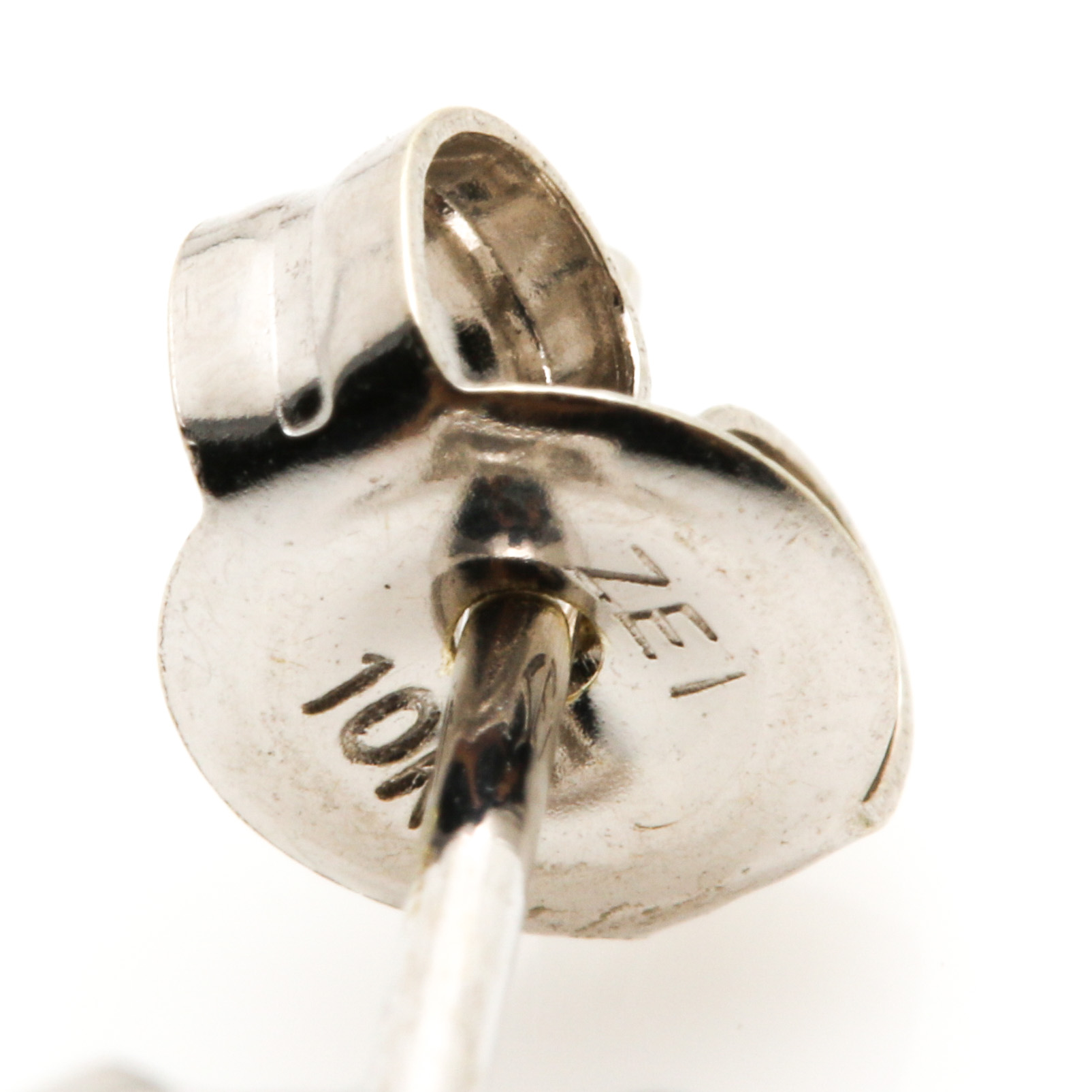 10K White Gold Princess Cut Diamond Earrings