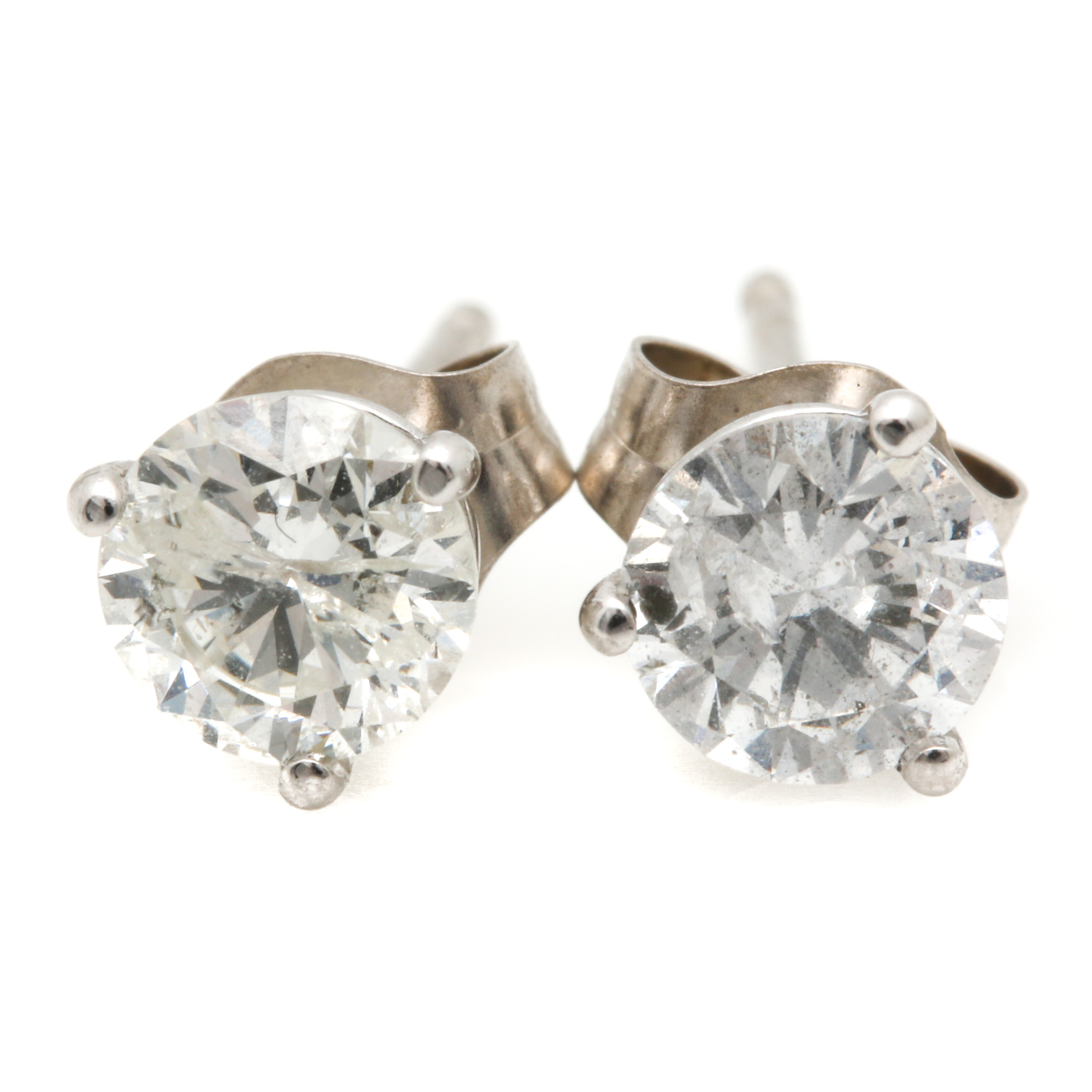 14K White Gold 0.75 CTW Diamond Earrings