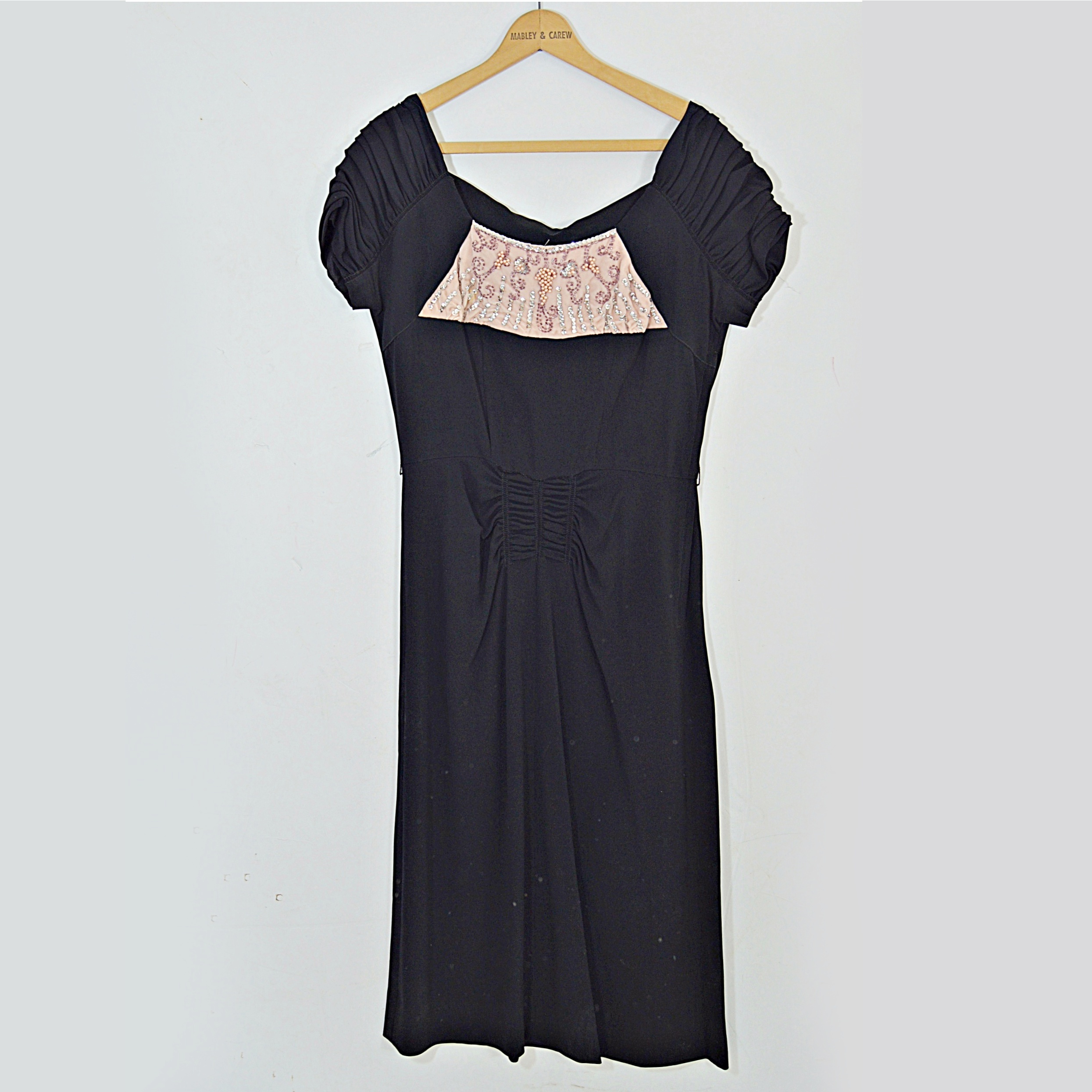 1930s Black Dress with Beading