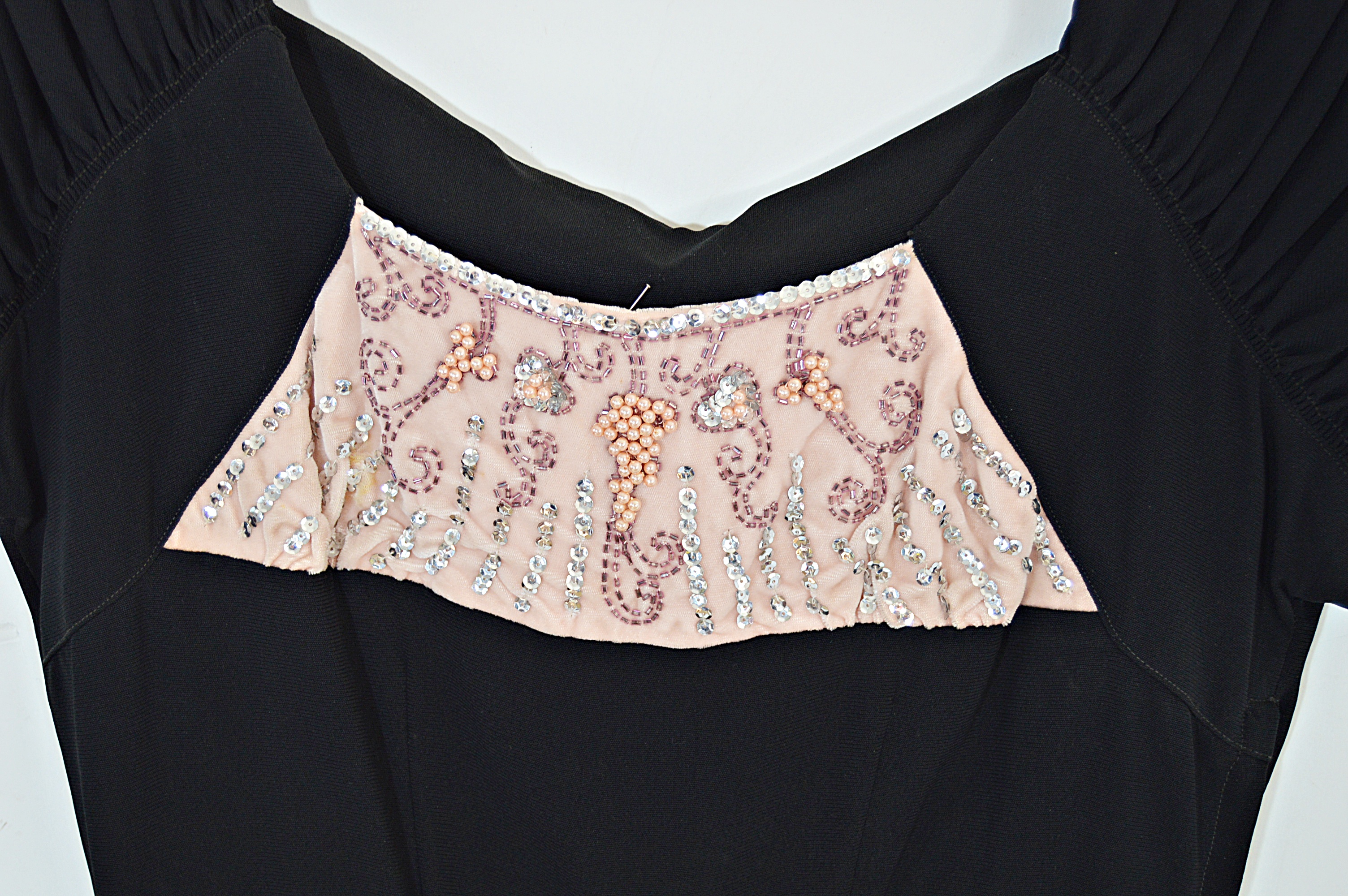 1930s Black Dress with Beading