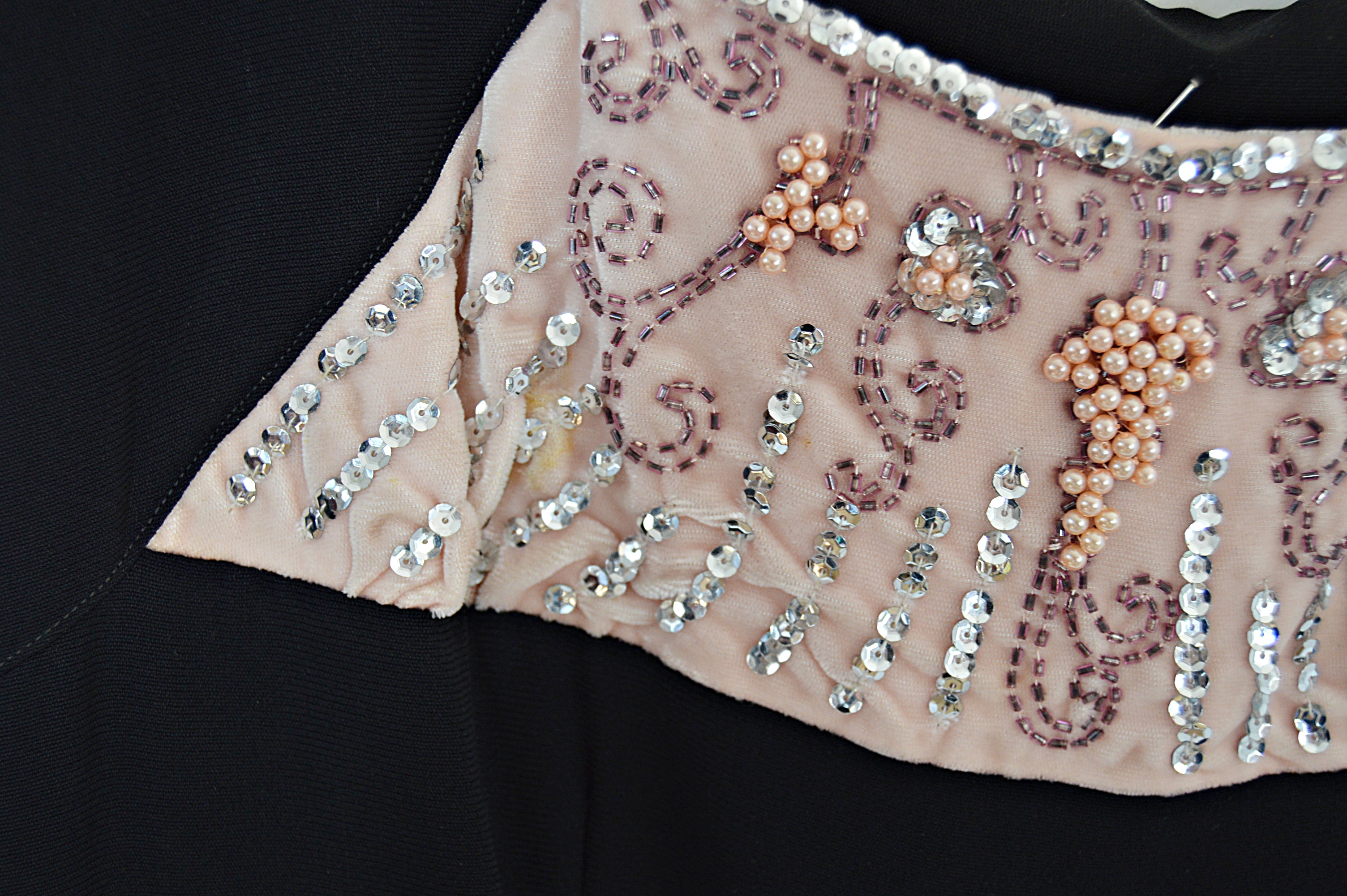 1930s Black Dress with Beading