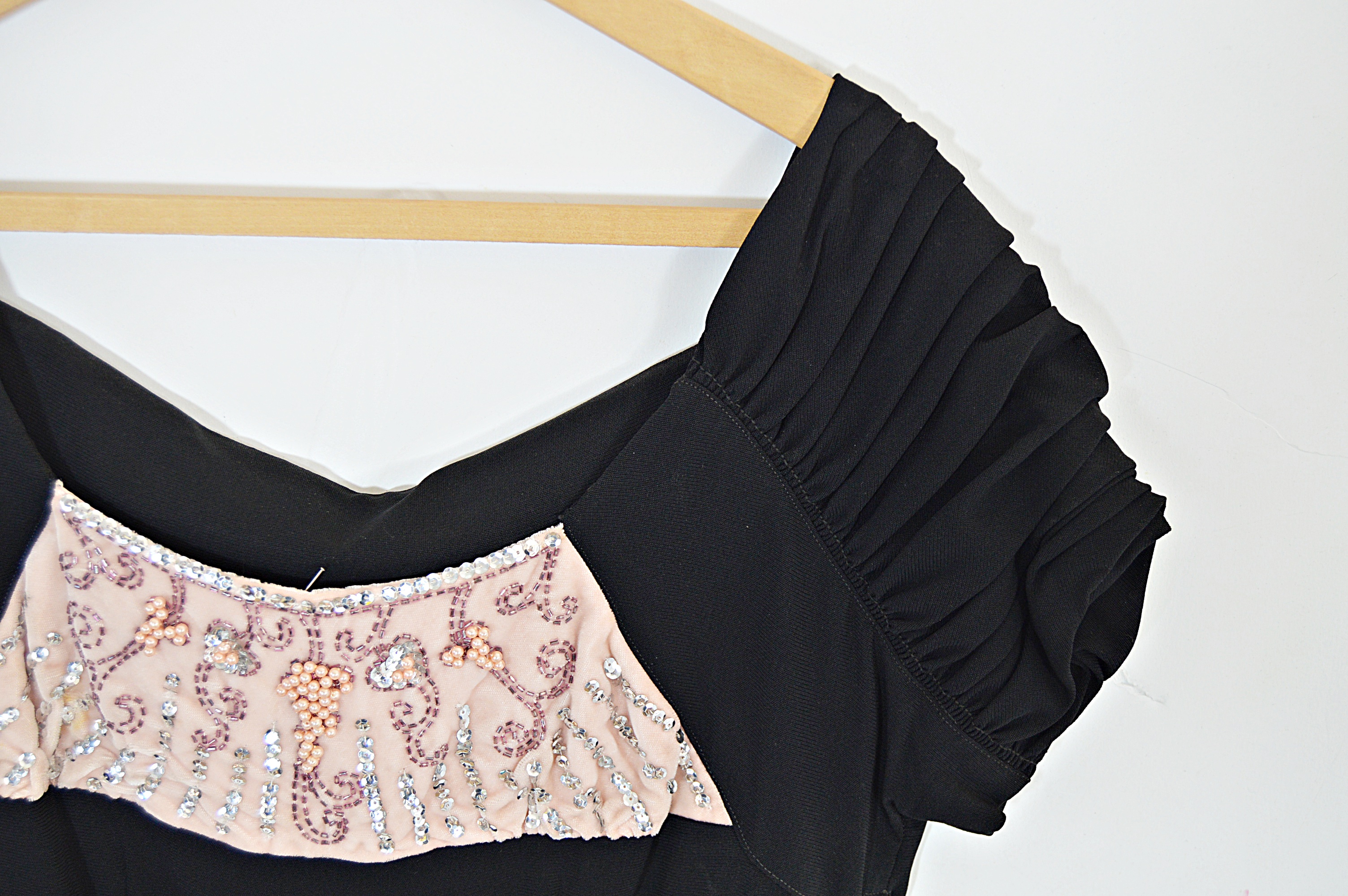 1930s Black Dress with Beading