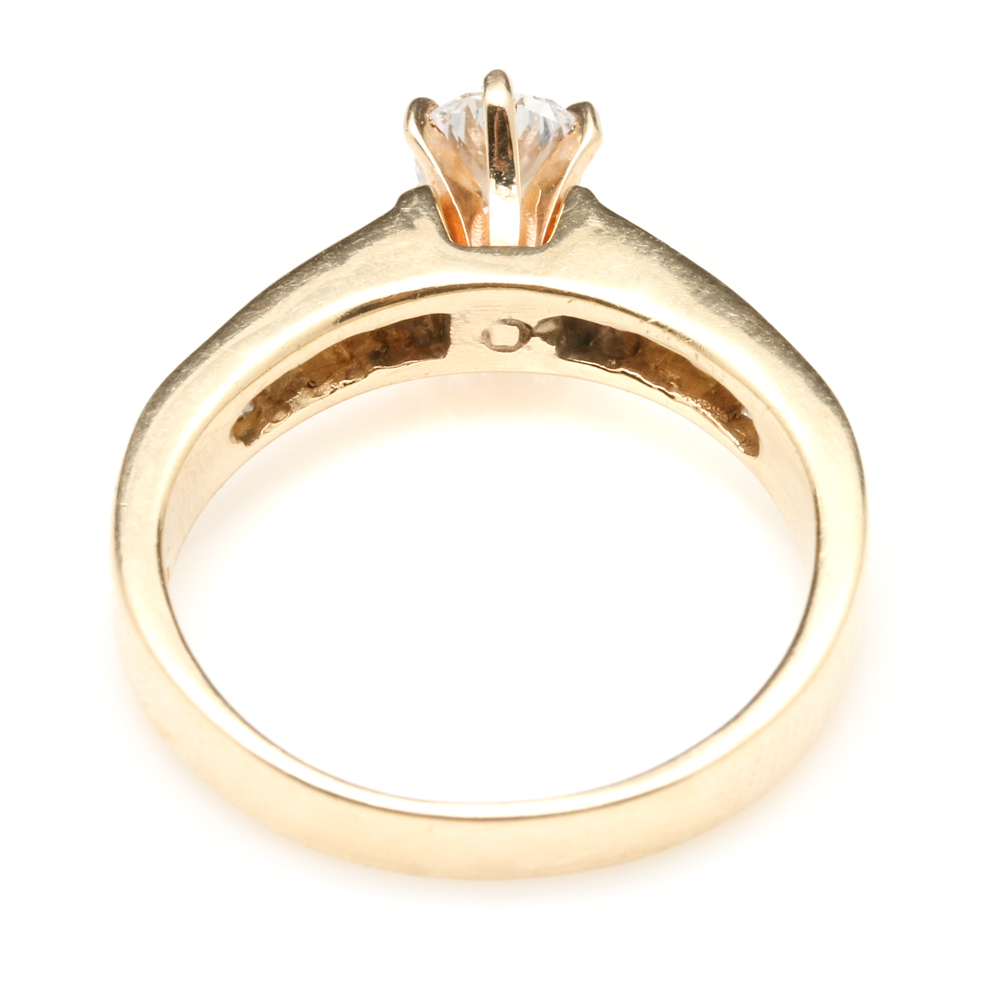 14K Yellow Gold 1.73 CTW Diamond Bridal Set Rings