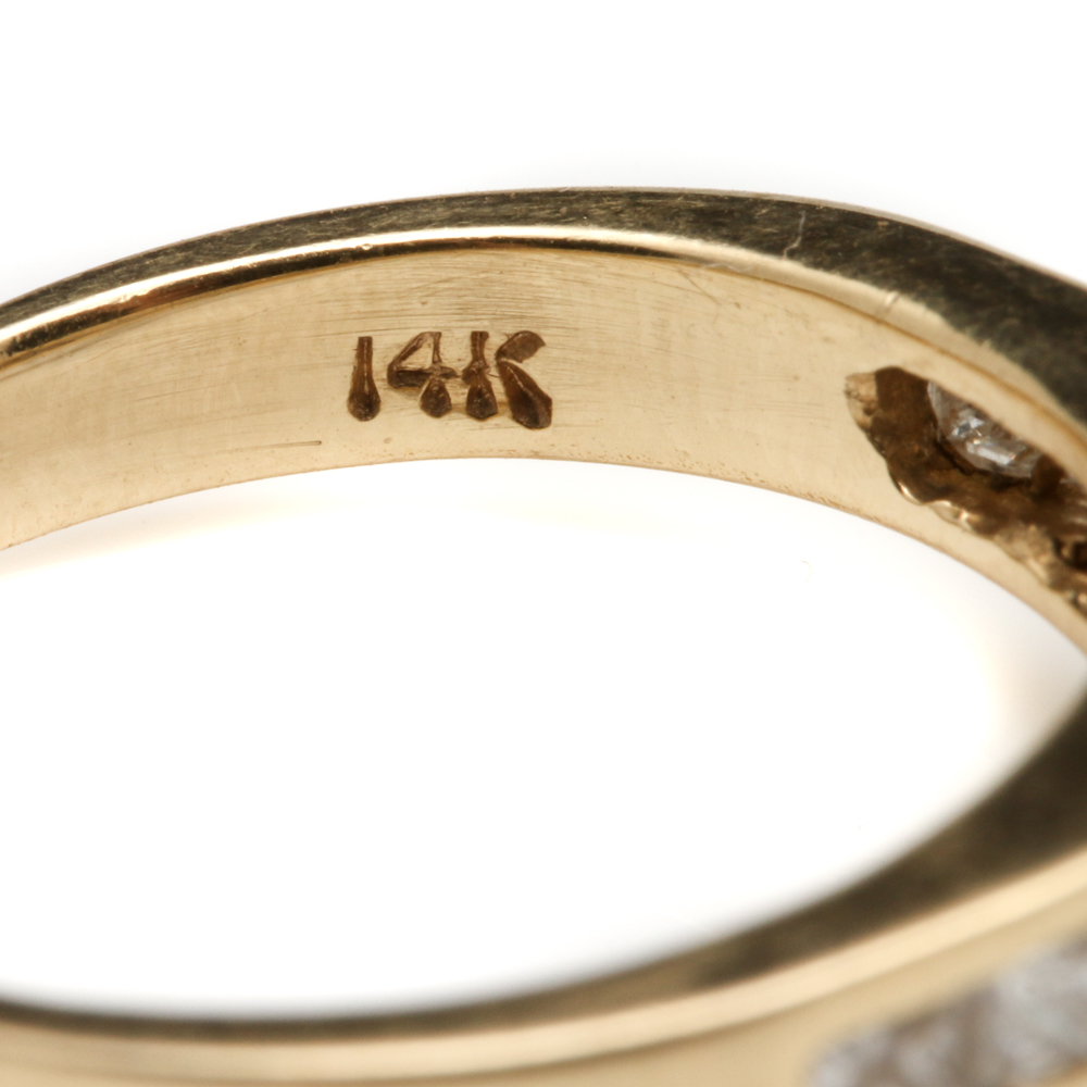 14K Yellow Gold 1.73 CTW Diamond Bridal Set Rings