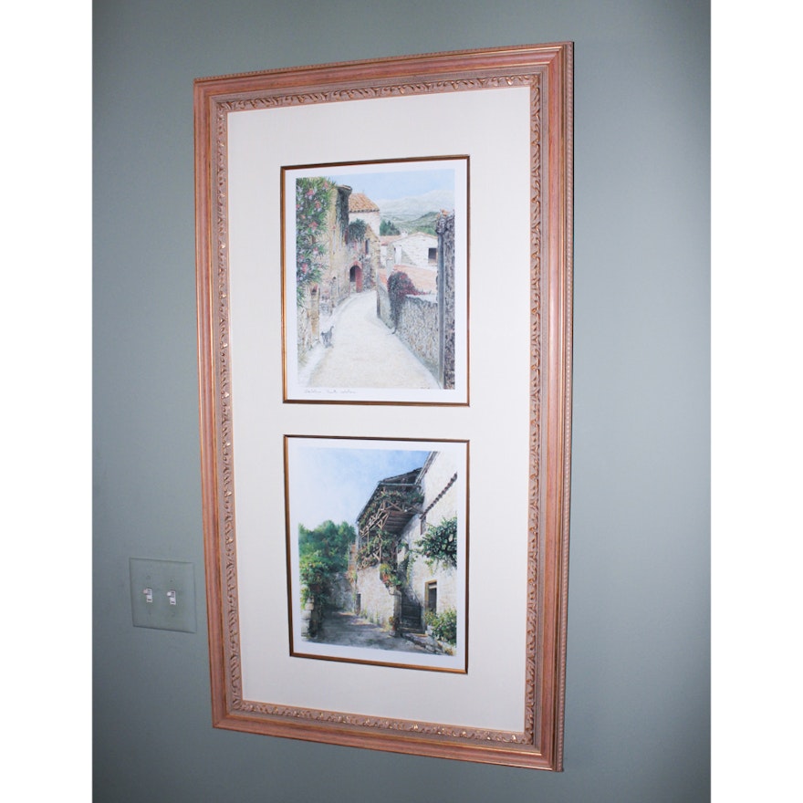 Framed Tuscan Themed Offset Lithograph Prints