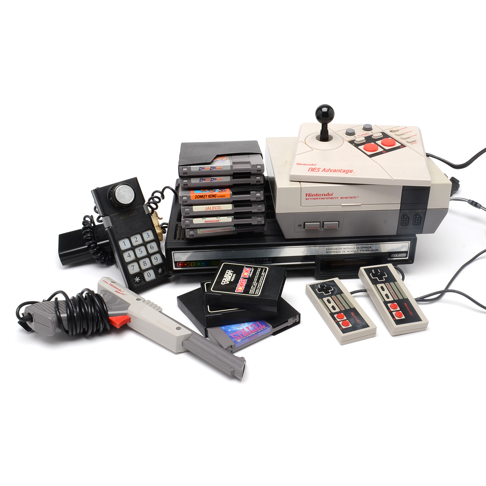 Vintage Colecovision and Nintendo Gaming Console