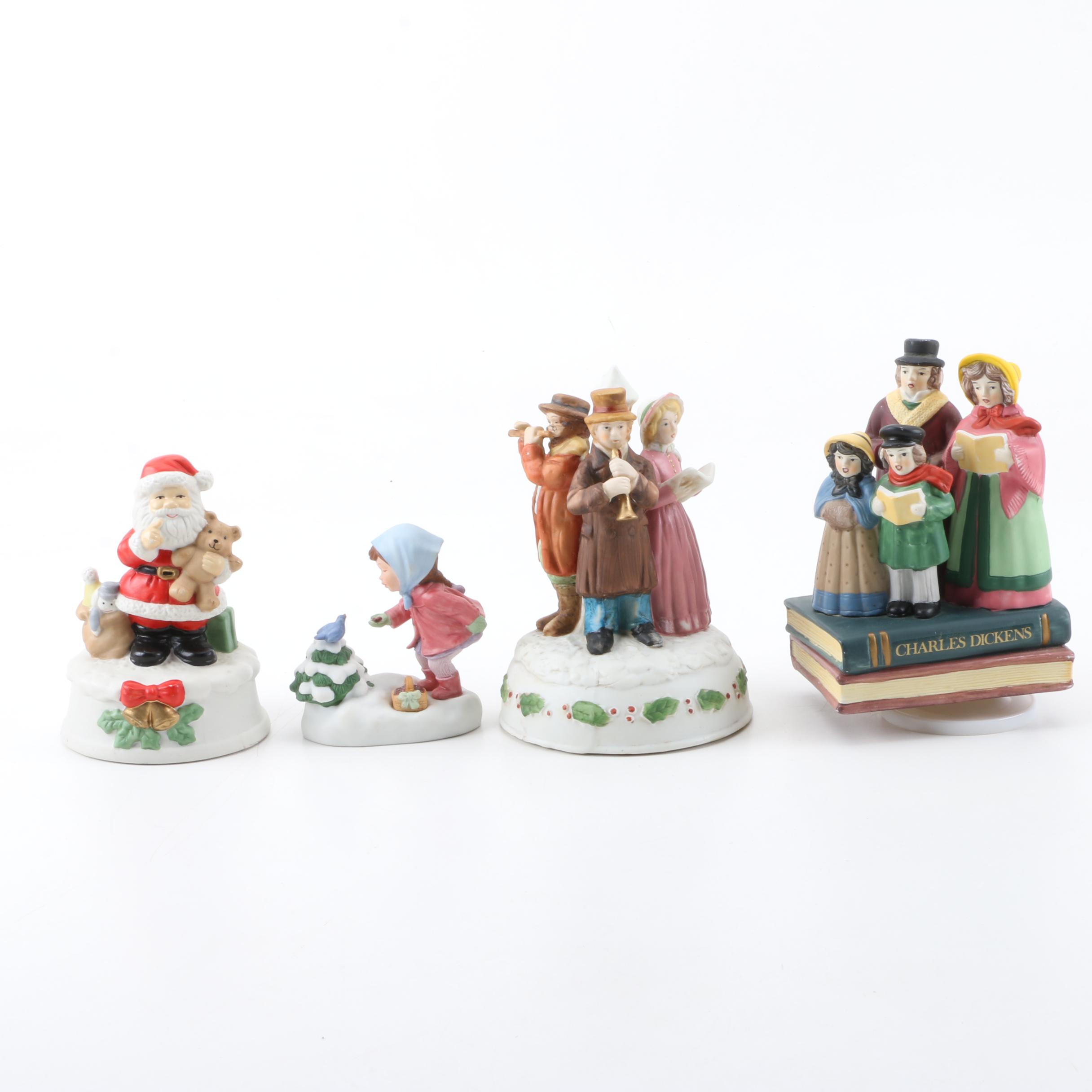 Ceramic Christmas Musical Figurines