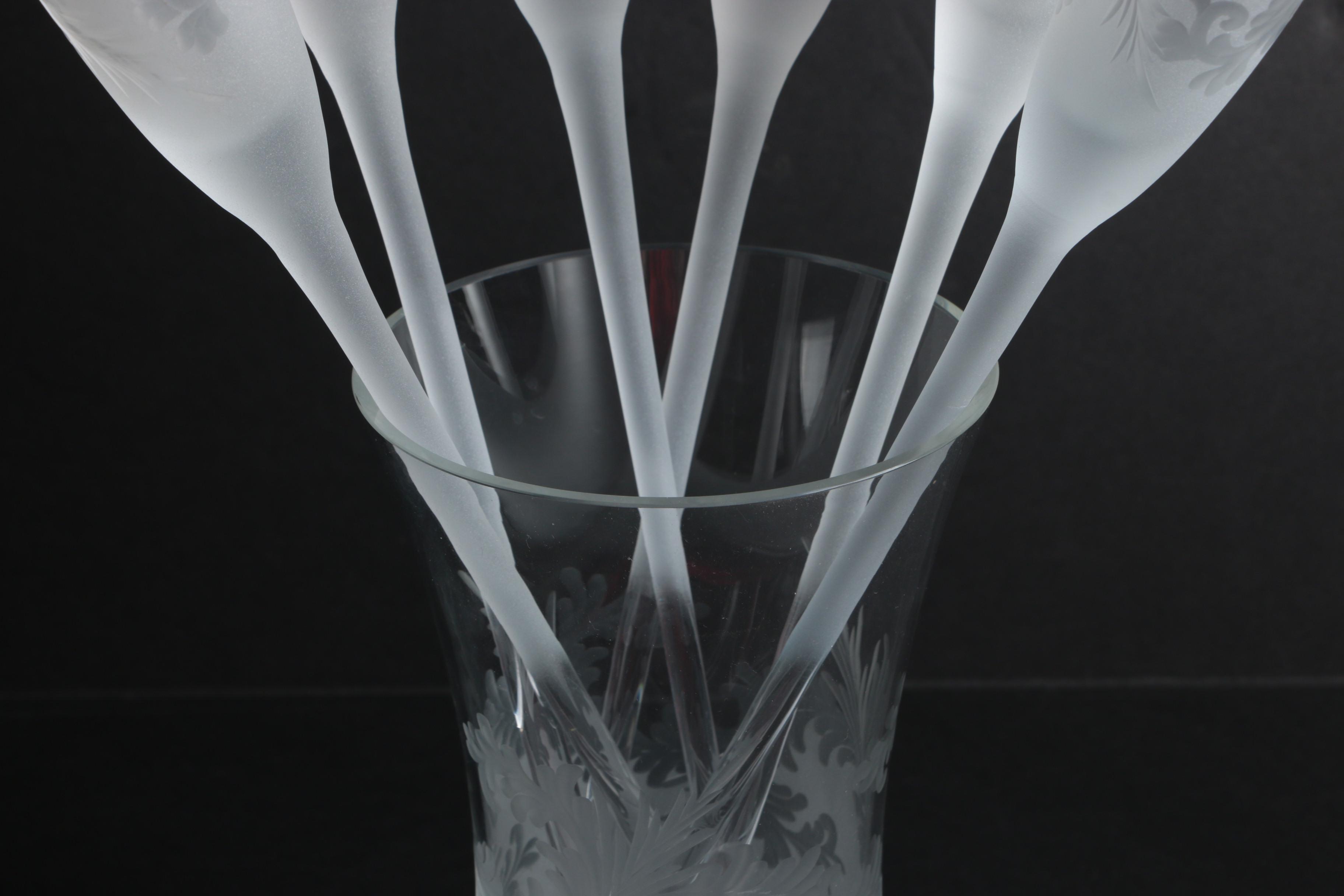 Czech Republic Frosted Glass Epergne