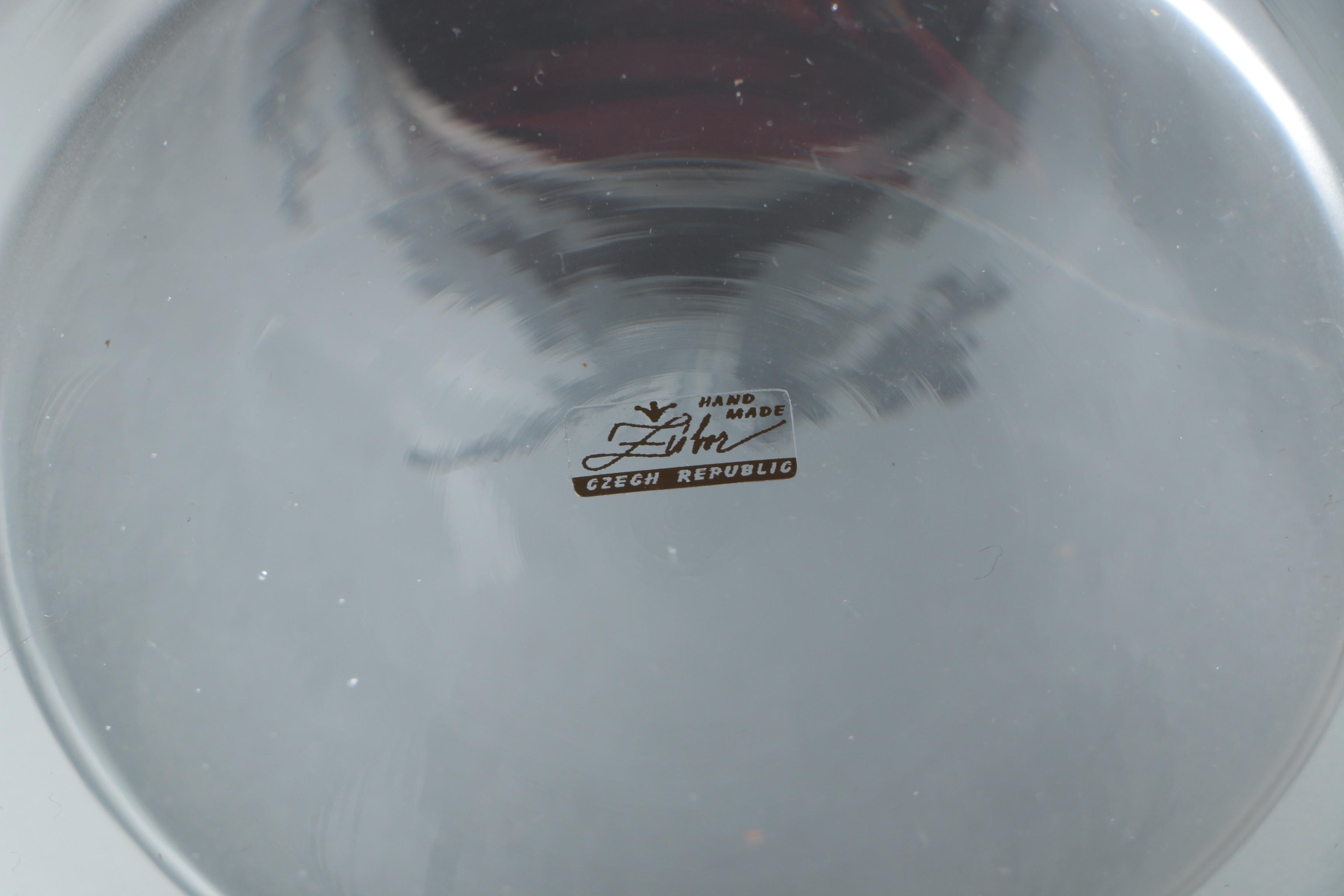 Czech Republic Frosted Glass Epergne