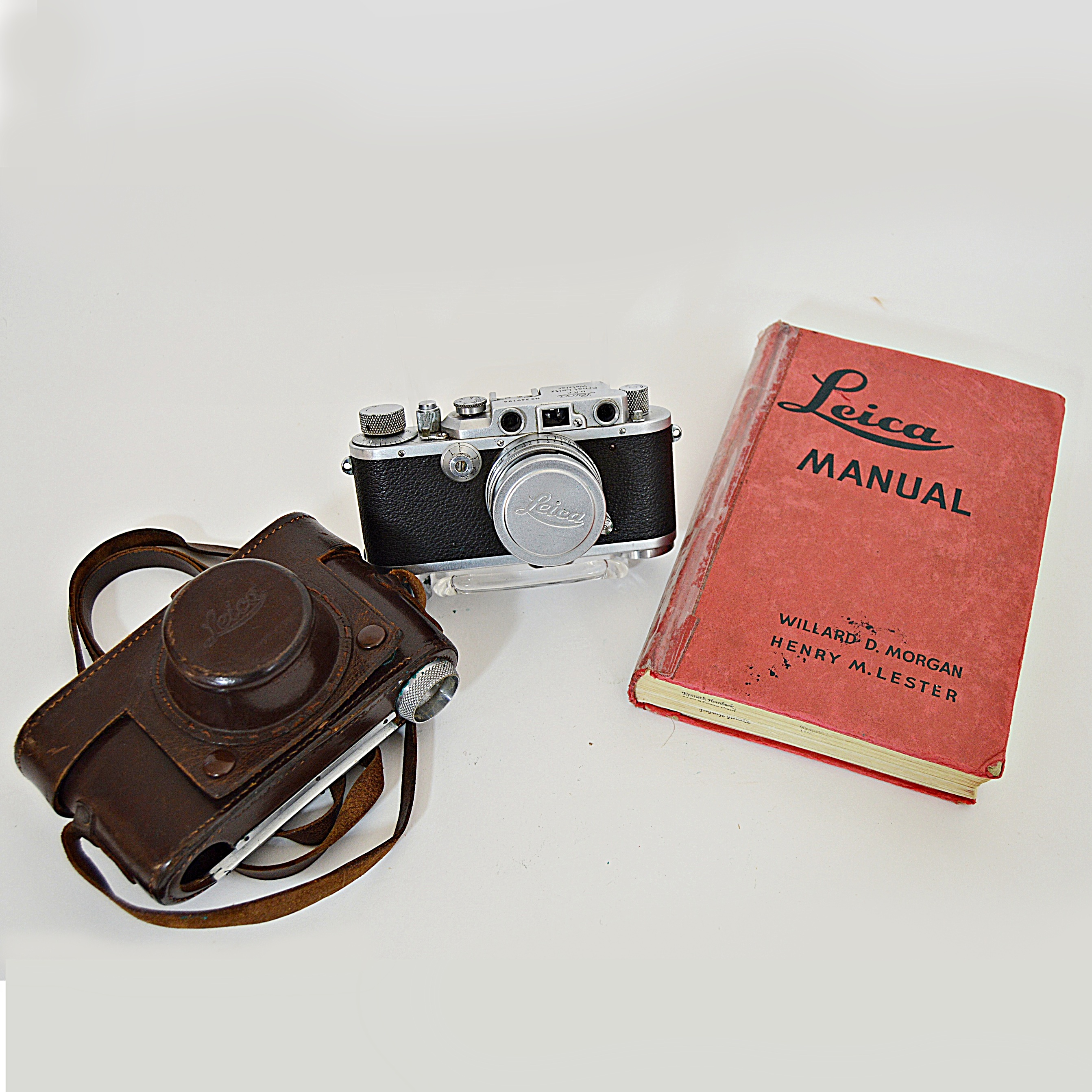 Vintage Leica Camera with Manual and Case