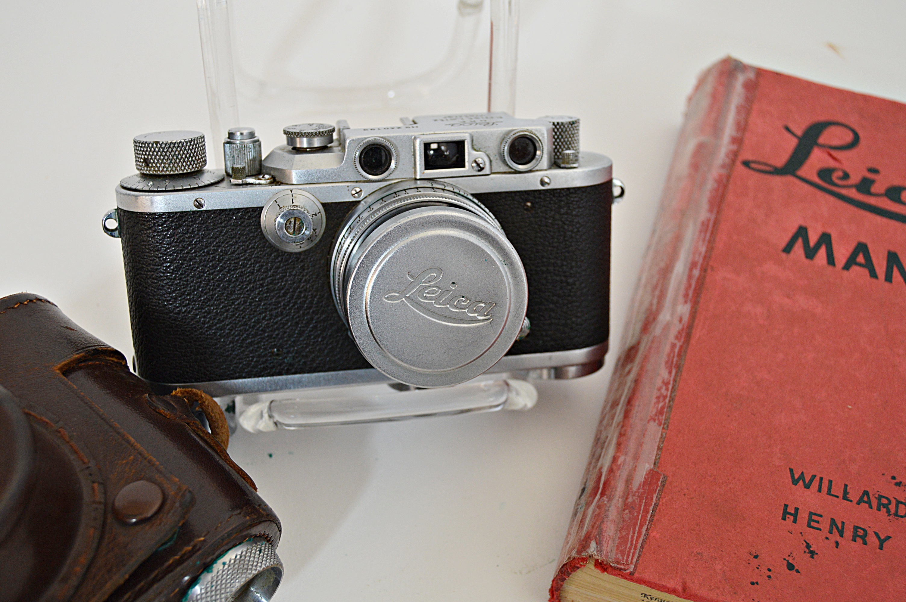 Vintage Leica Camera with Manual and Case