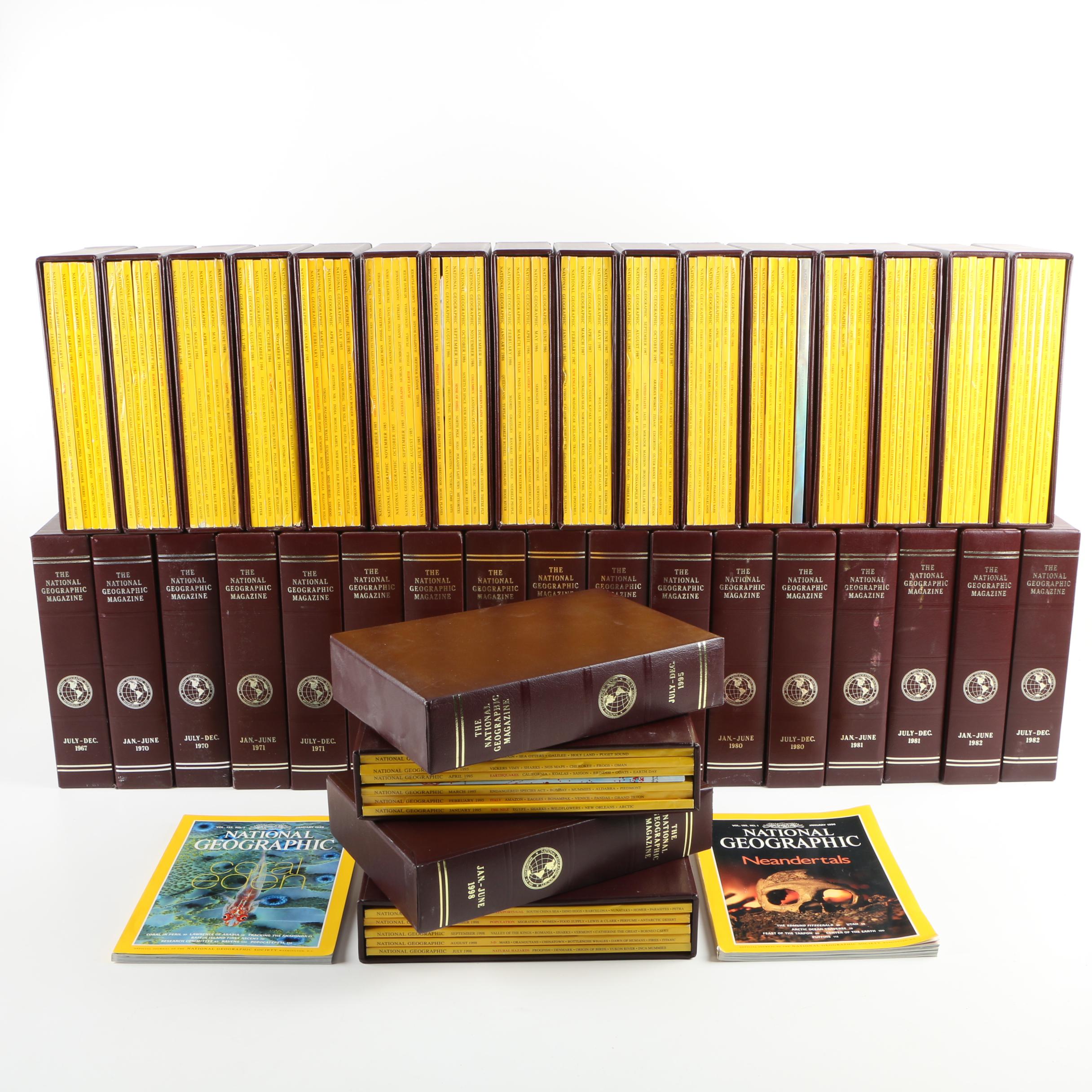 1960s–1990s "National Geographic" Magazines in Slipcases