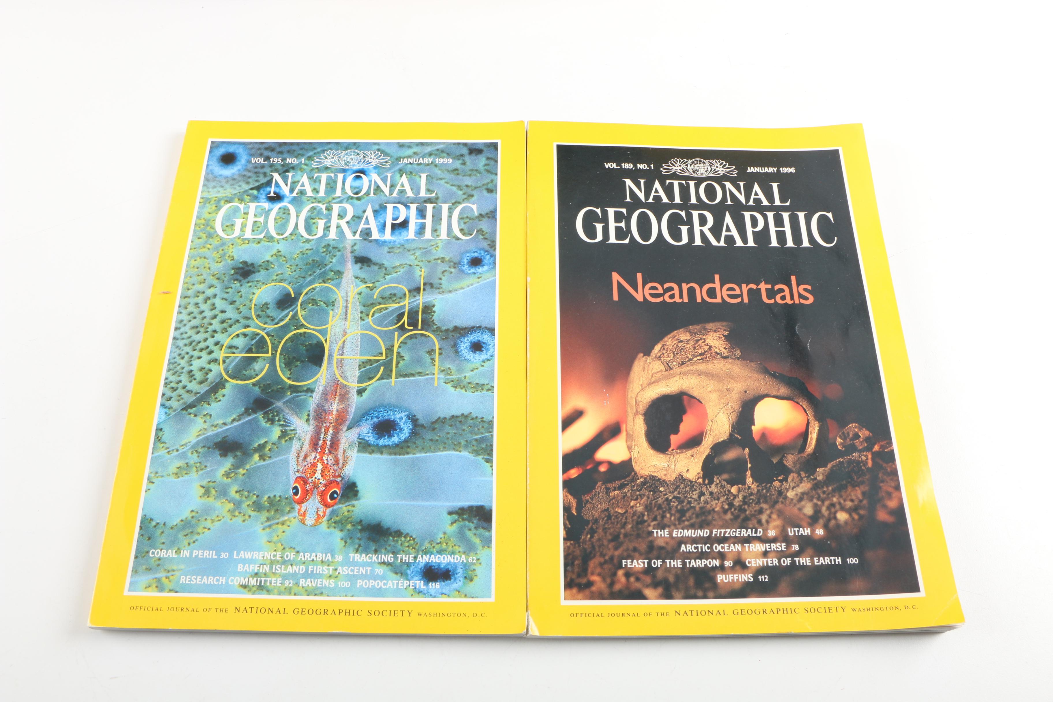 1960s–1990s "National Geographic" Magazines in Slipcases