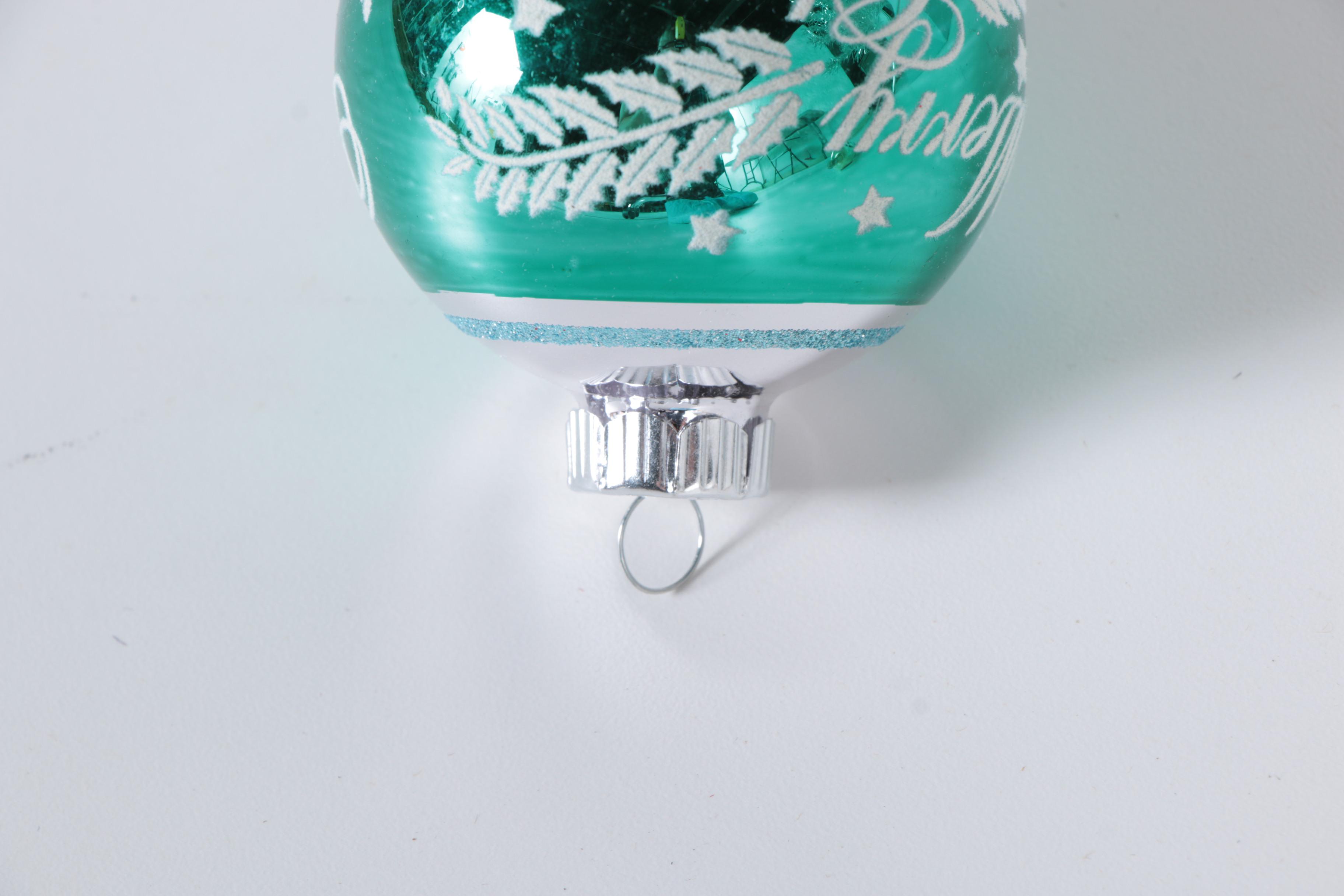 Vintage Aluminum Christmas Tree, Topper, and Shiny Brite Ornaments