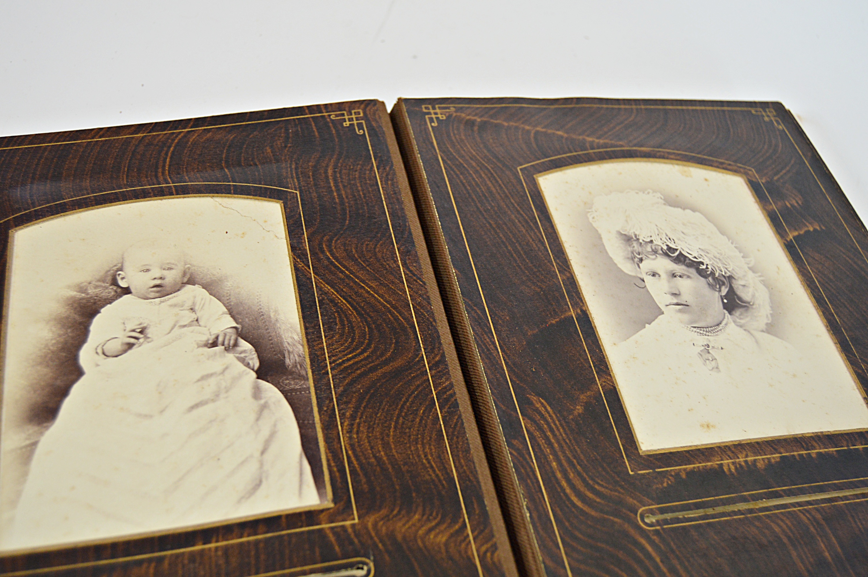Victorian Era Photo Album with Leather/Velvet Cover