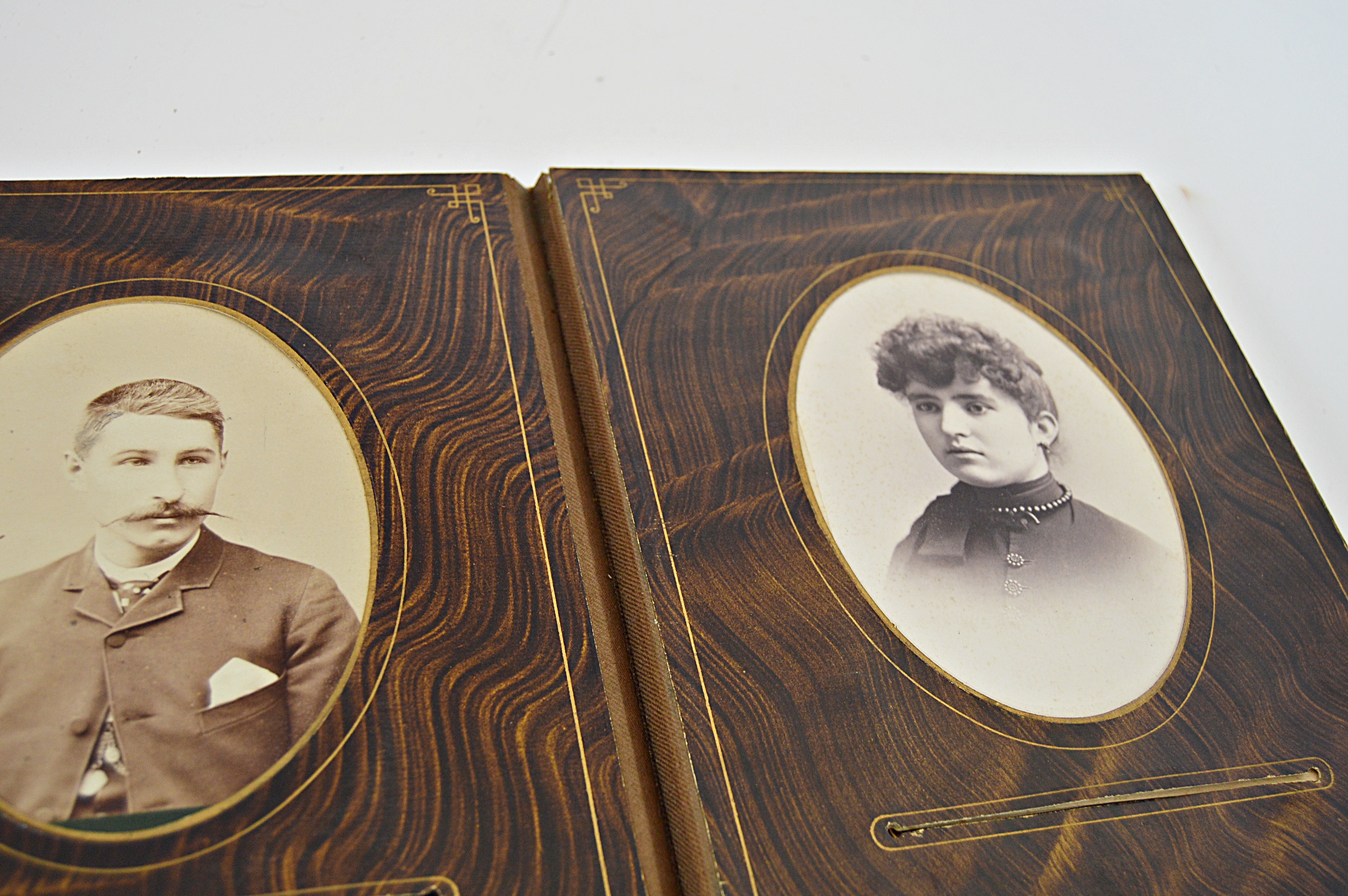 Victorian Era Photo Album with Leather/Velvet Cover