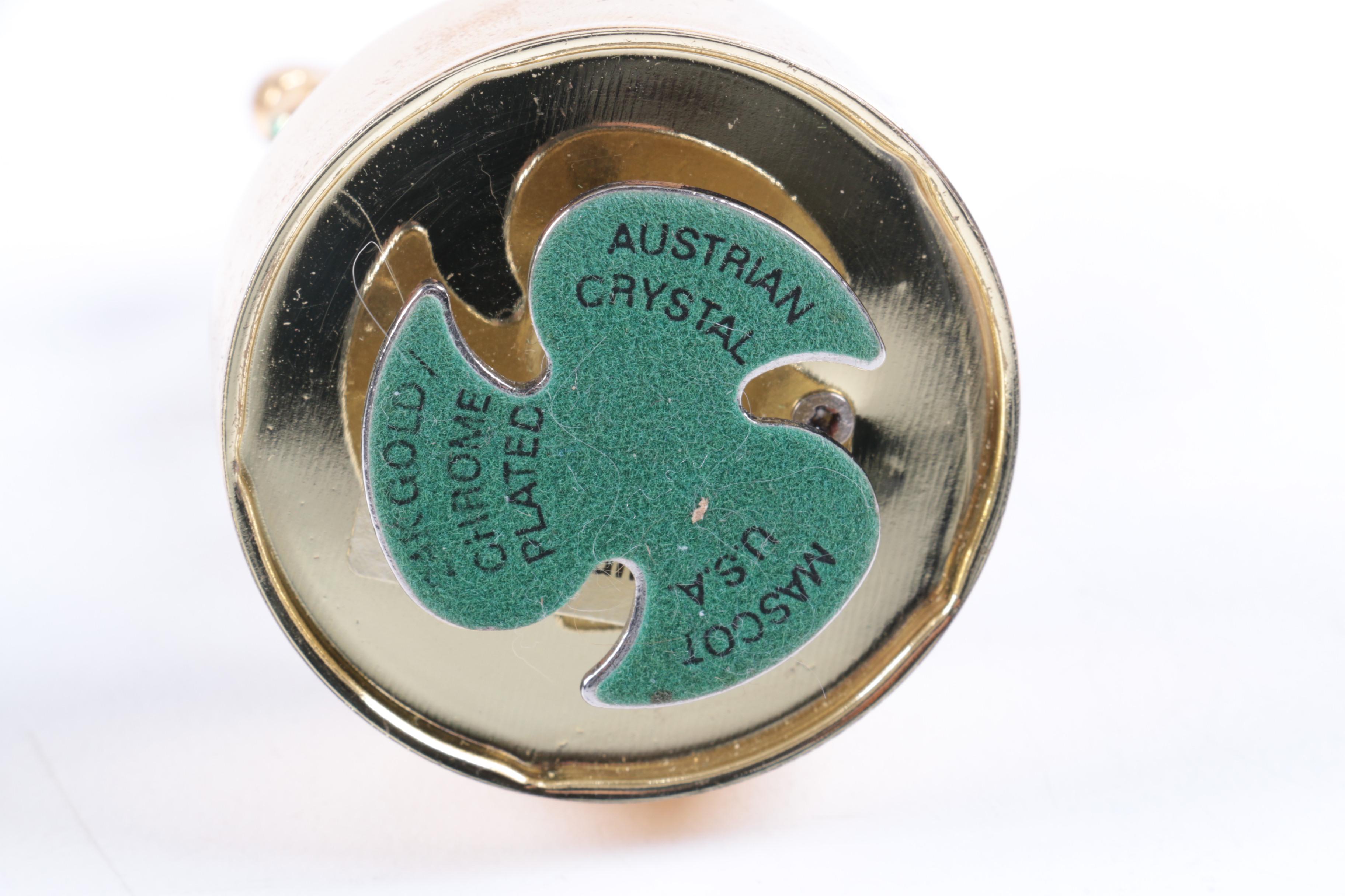 24K Gold Plated Swan Lake Music Box with Austrian Crystal