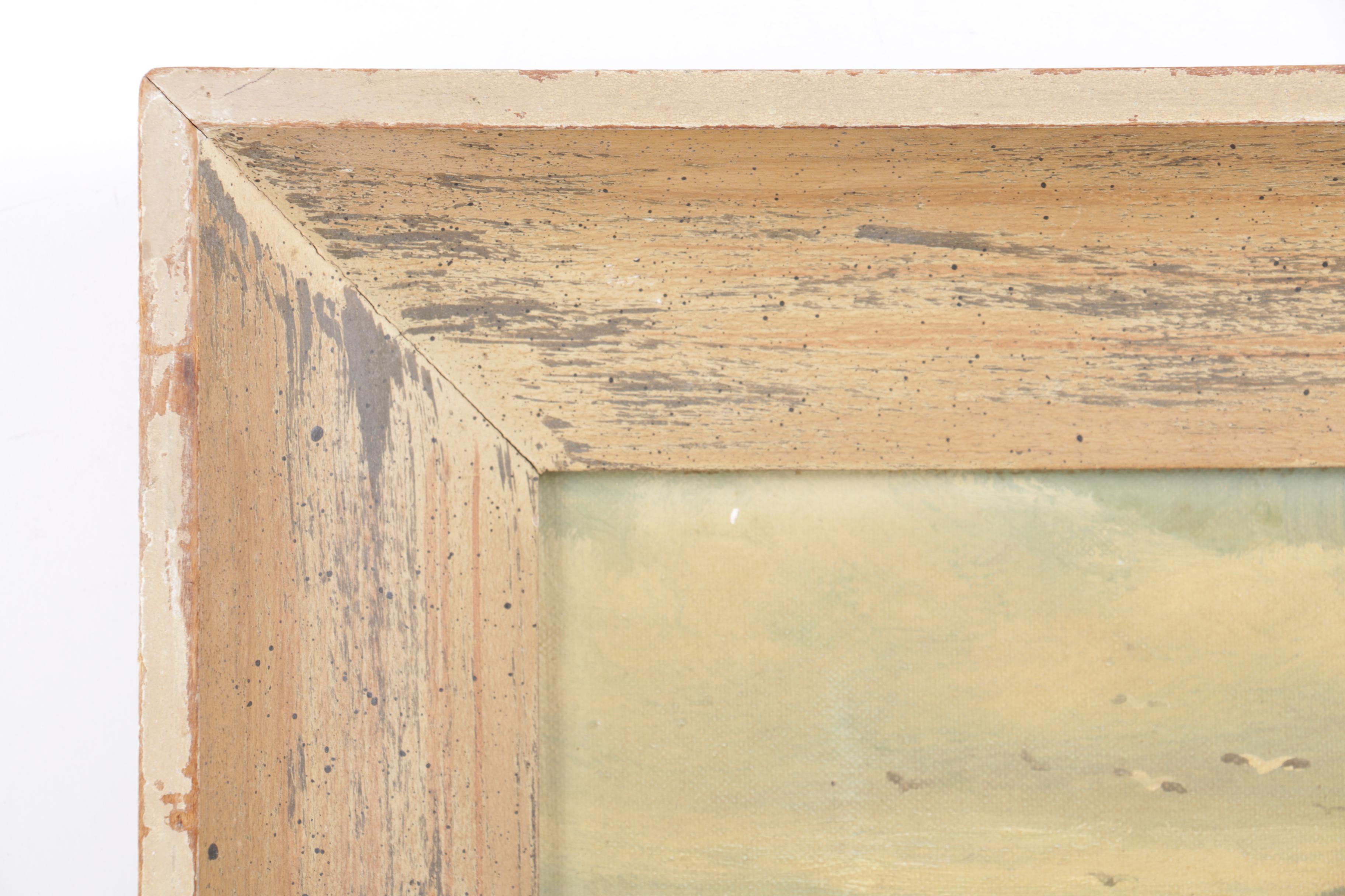 W. Webb Oil on Canvas Board of Seascape