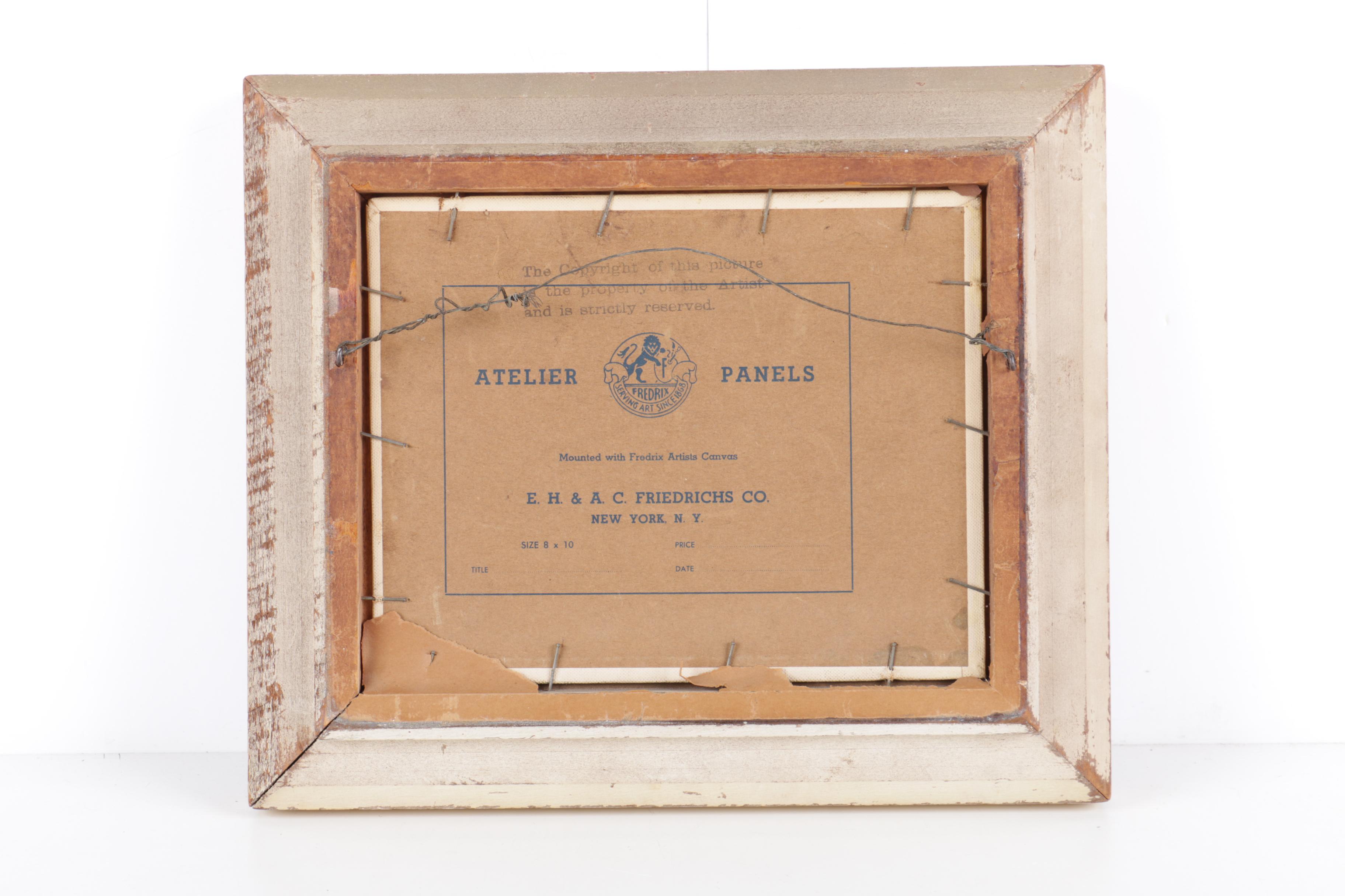 W. Webb Oil on Canvas Board of Seascape