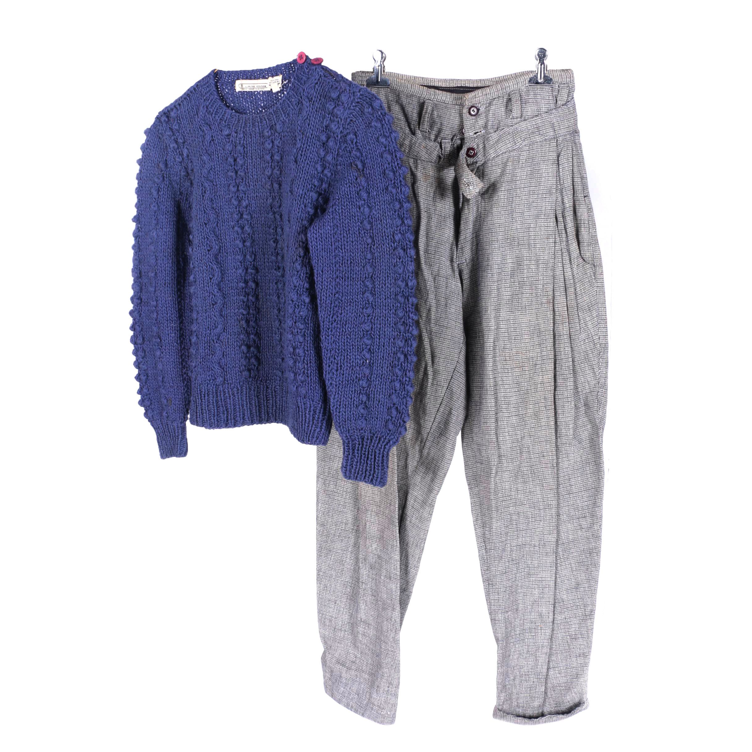 Vintage Z Cavaricci Cateye Pants and M Limited Edition Sweater