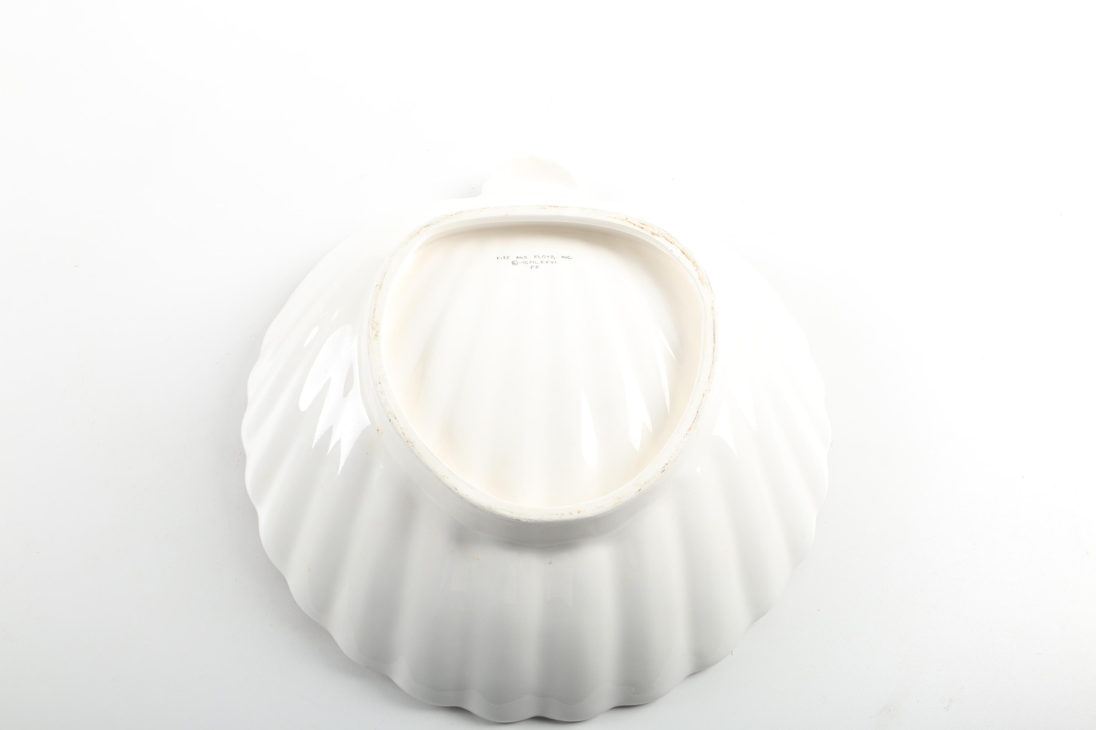 Fitz and Floyd "Coquille" and Wilton Chip and Dip Bowls