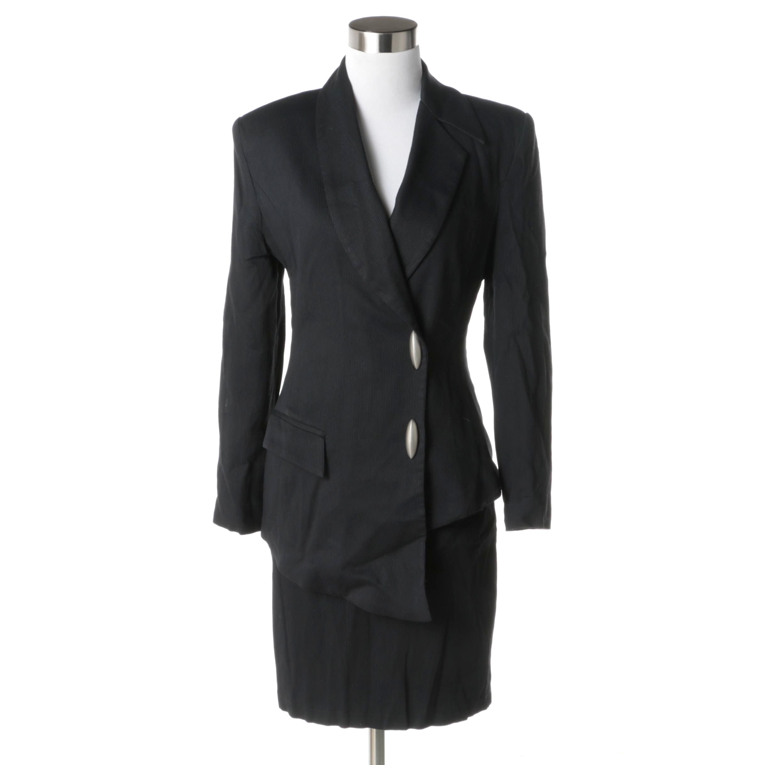 Nina K Black Skirt Suit