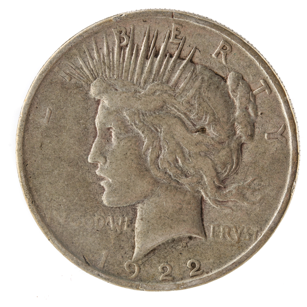 Four Peace Silver Dollars