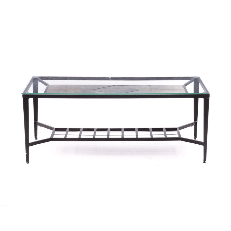 Contemporary Glass Top Coffee Table