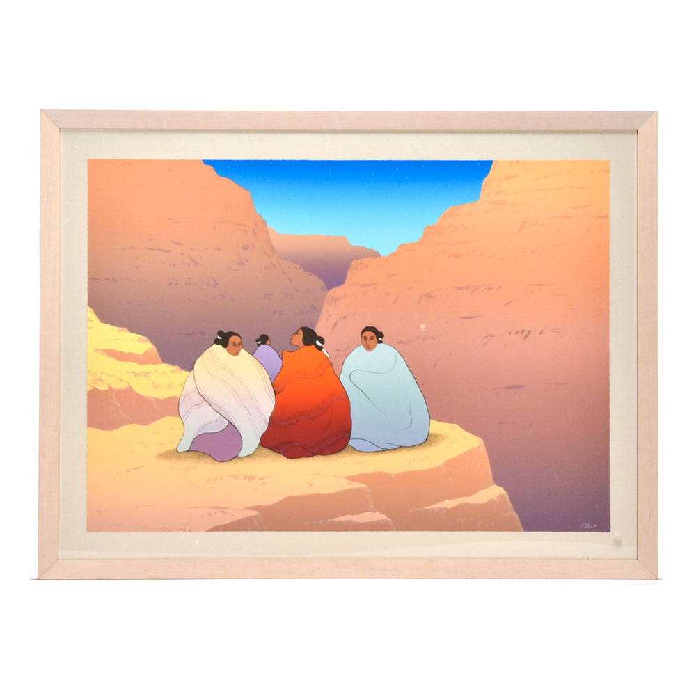 R.C. Gorman Limited Edition Lithograph "Twilight in the Grand Canyon"