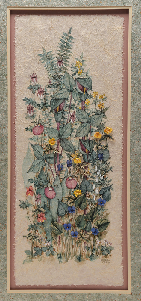 Bonnie Elvidge Embellished Watercolor Painting on Handmade Paper