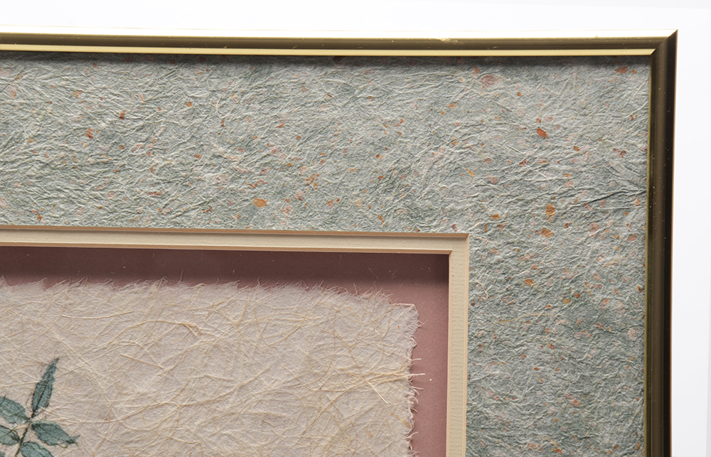 Bonnie Elvidge Embellished Watercolor Painting on Handmade Paper