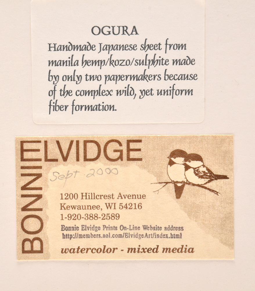 Bonnie Elvidge Embellished Watercolor Painting on Handmade Paper